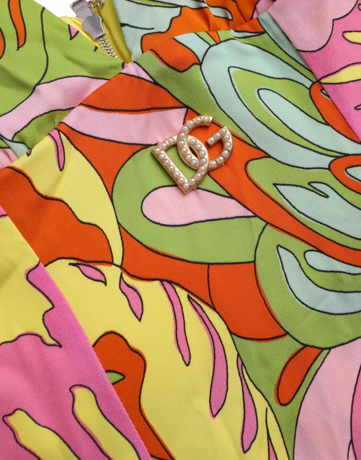 Dolce & Gabbana Multicolor Floral Silk Flared Mini Dress-5