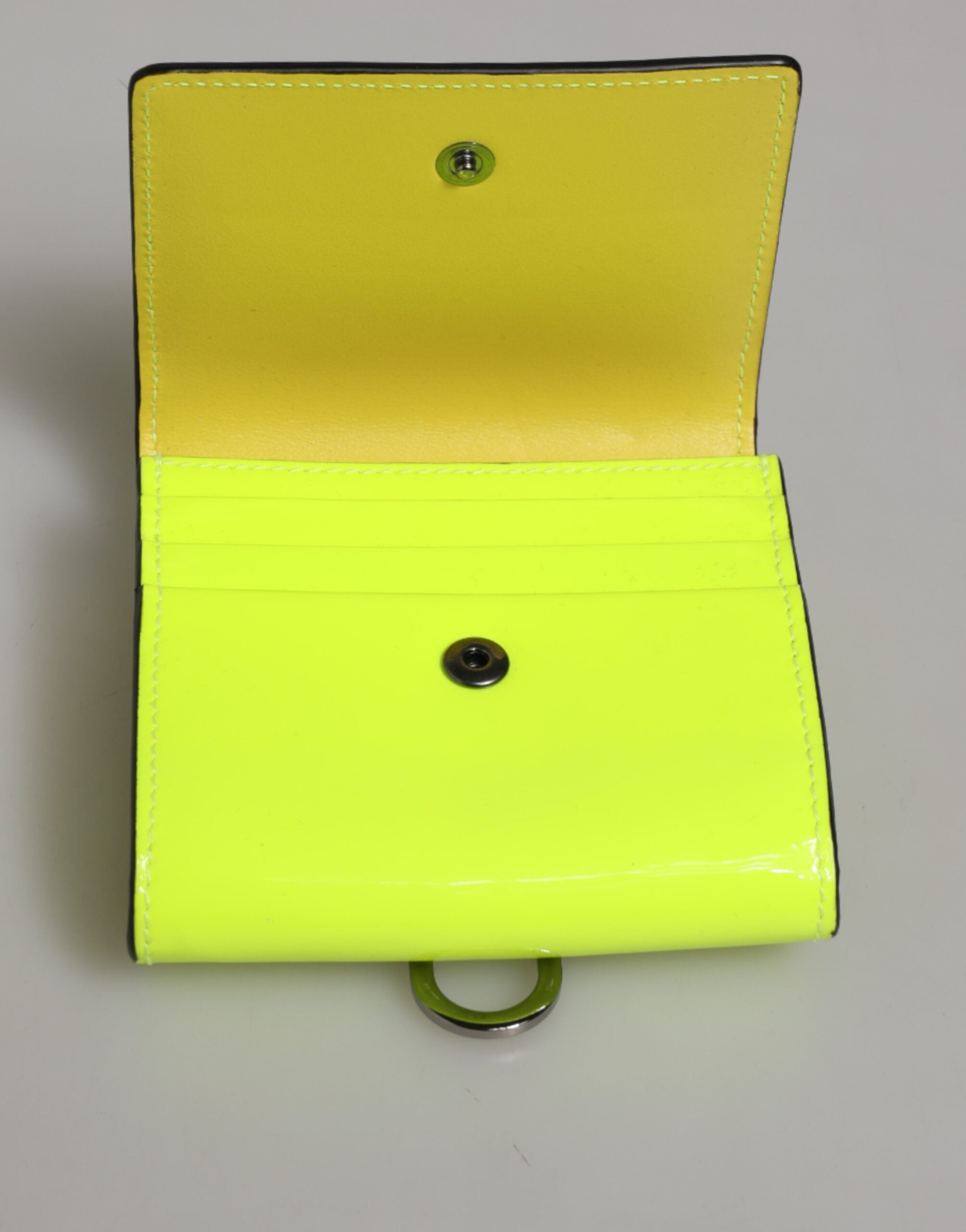 Dolce & Gabbana Gelb Grün Bifold DG Logo Halsband Karteninhaber Brieftasche-6