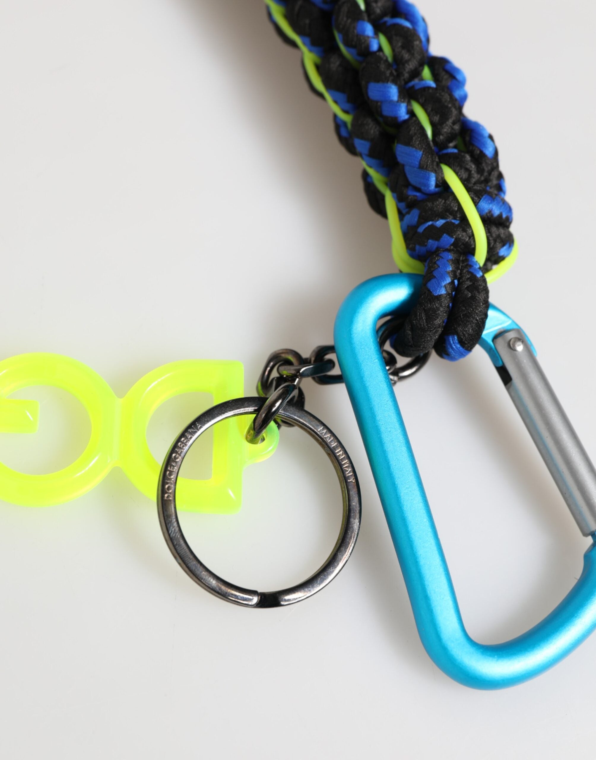 Dolce & Gabbana Multicolor Polyester Tape String DG Logo Keyring Keyring-7