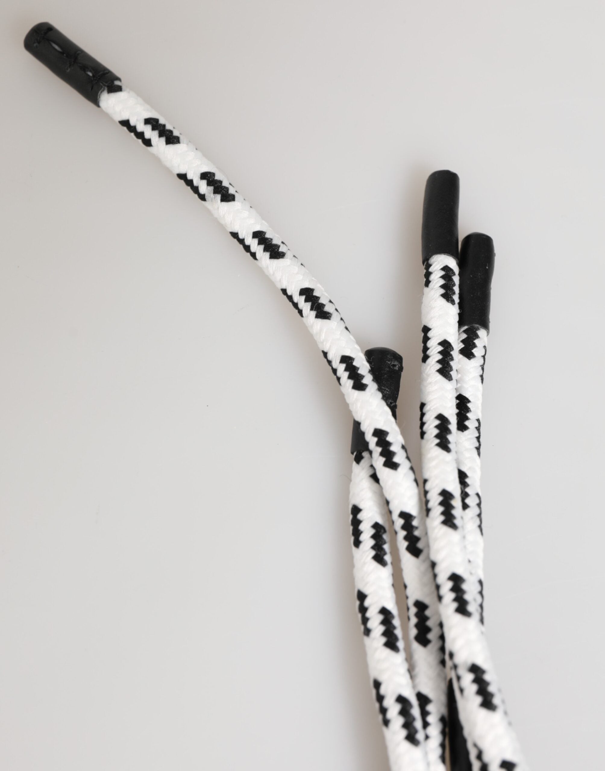 Dolce & Gabbana Black and White Polyester String DG Logo Keyring-4