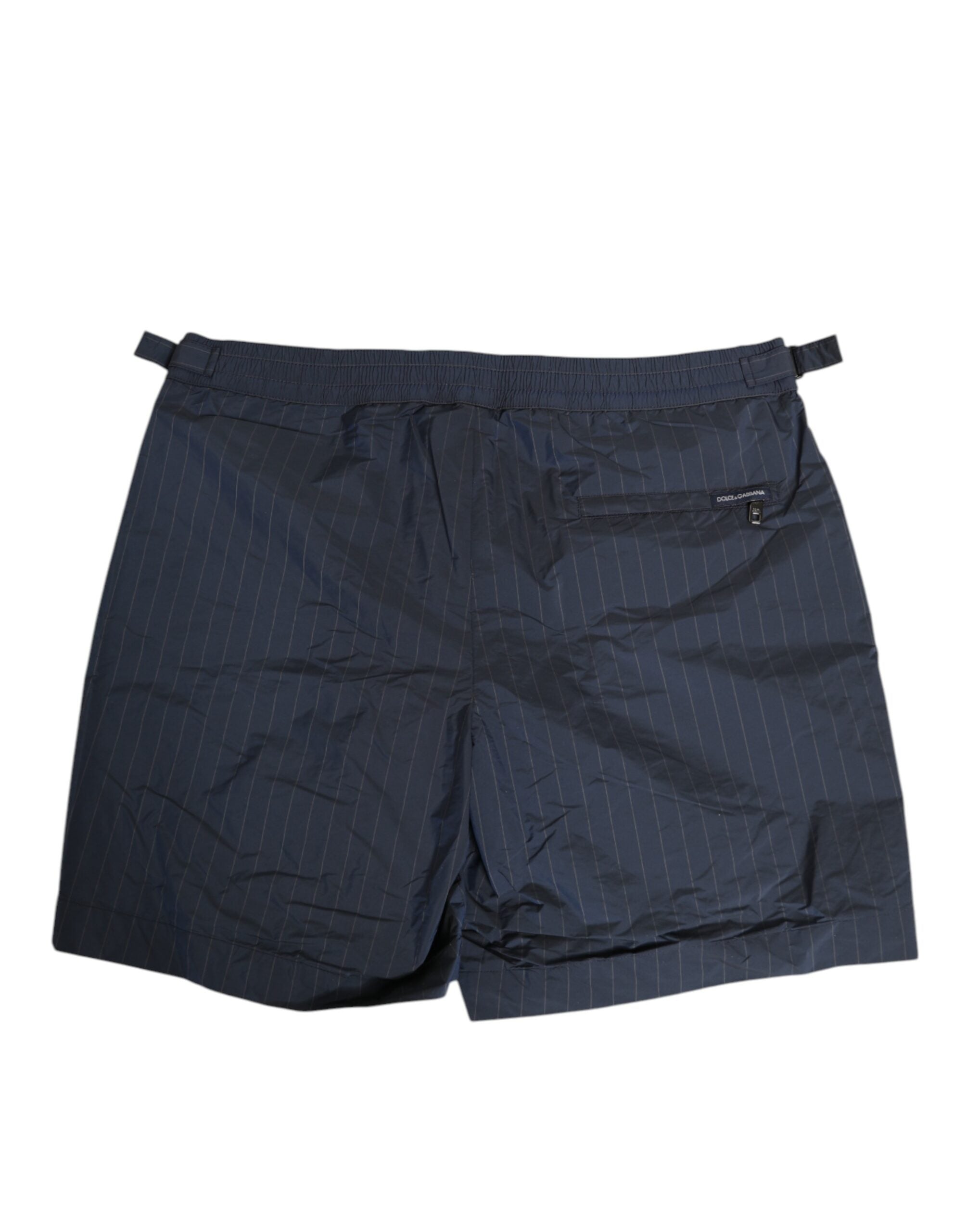 Dolce & Gabbana Navy Blue Polyester Pinstripe Men's Shorts Swimwear-4