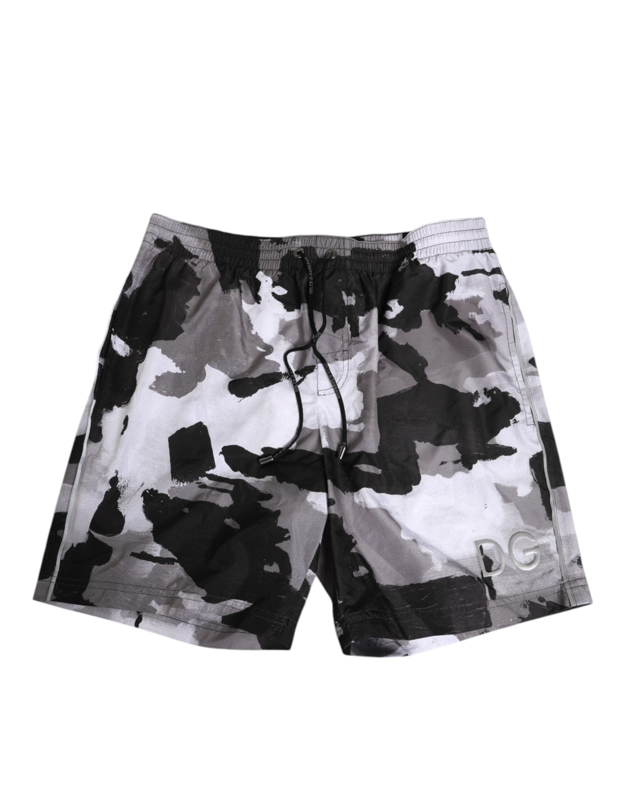 Dolce & Gabbana Schwarz Weiß Camouflage DG Logo Herren Bademode-2