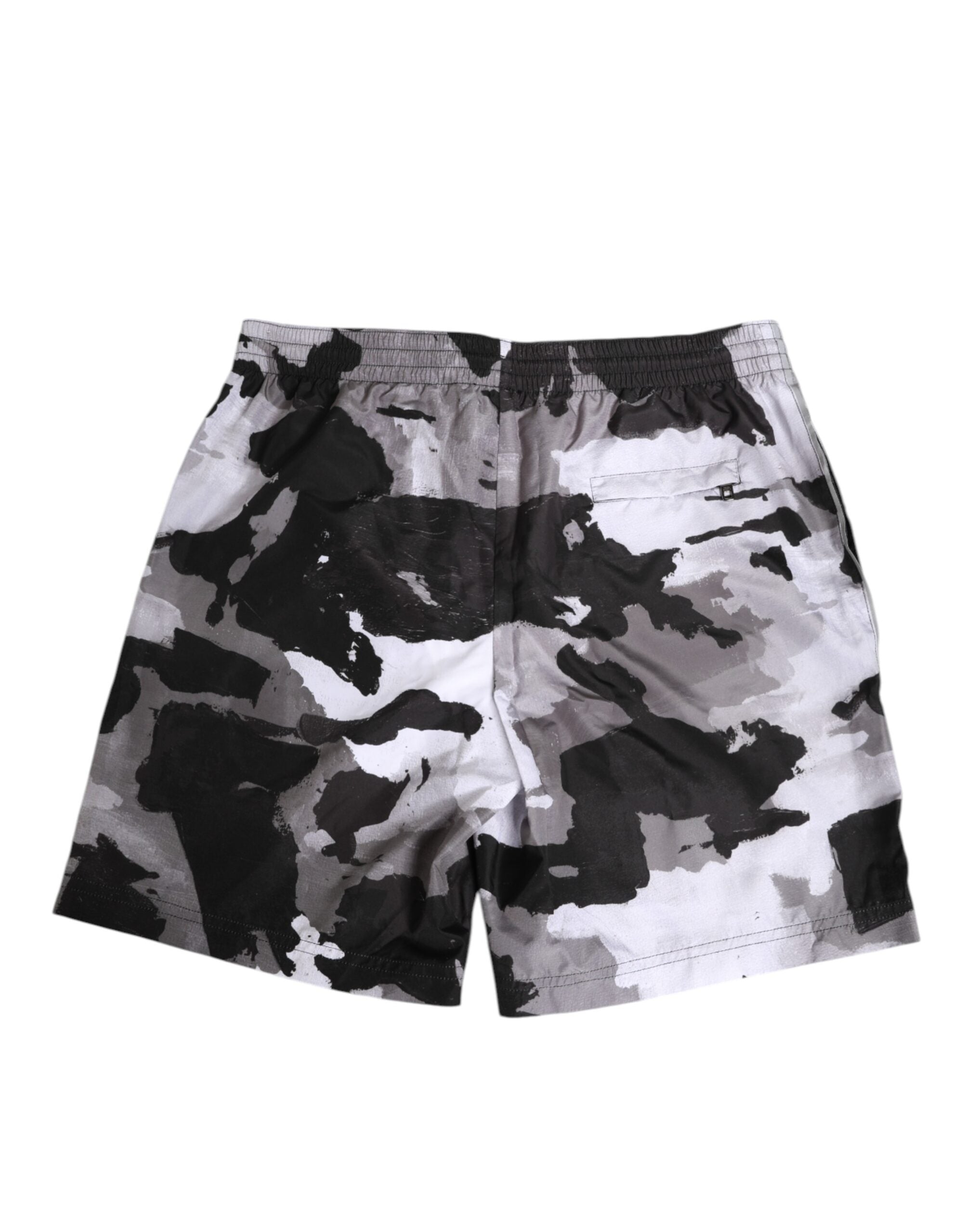 Dolce & Gabbana Schwarz Weiß Camouflage DG Logo Herren Bademode-5