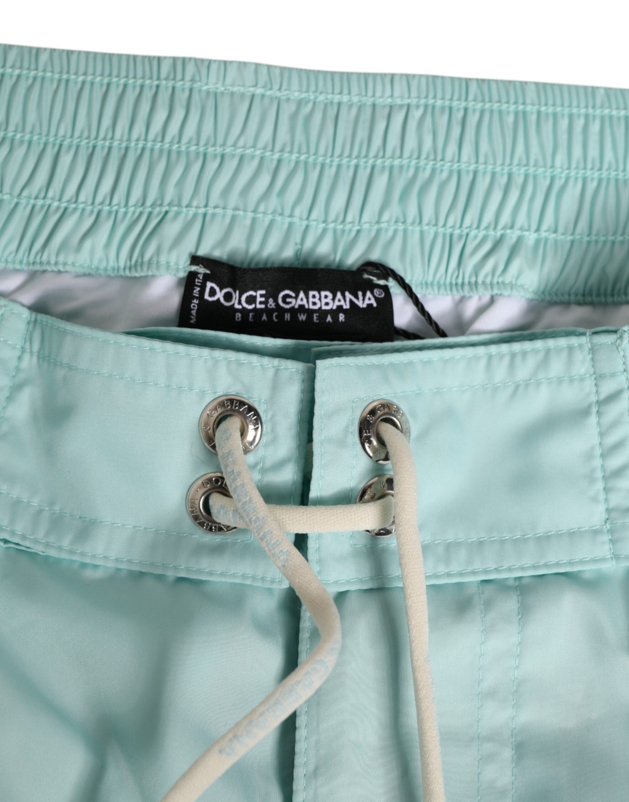 Dolce & Gabbana Aqua Blue Polyester Beachwear Herren Shorts Bademode-3