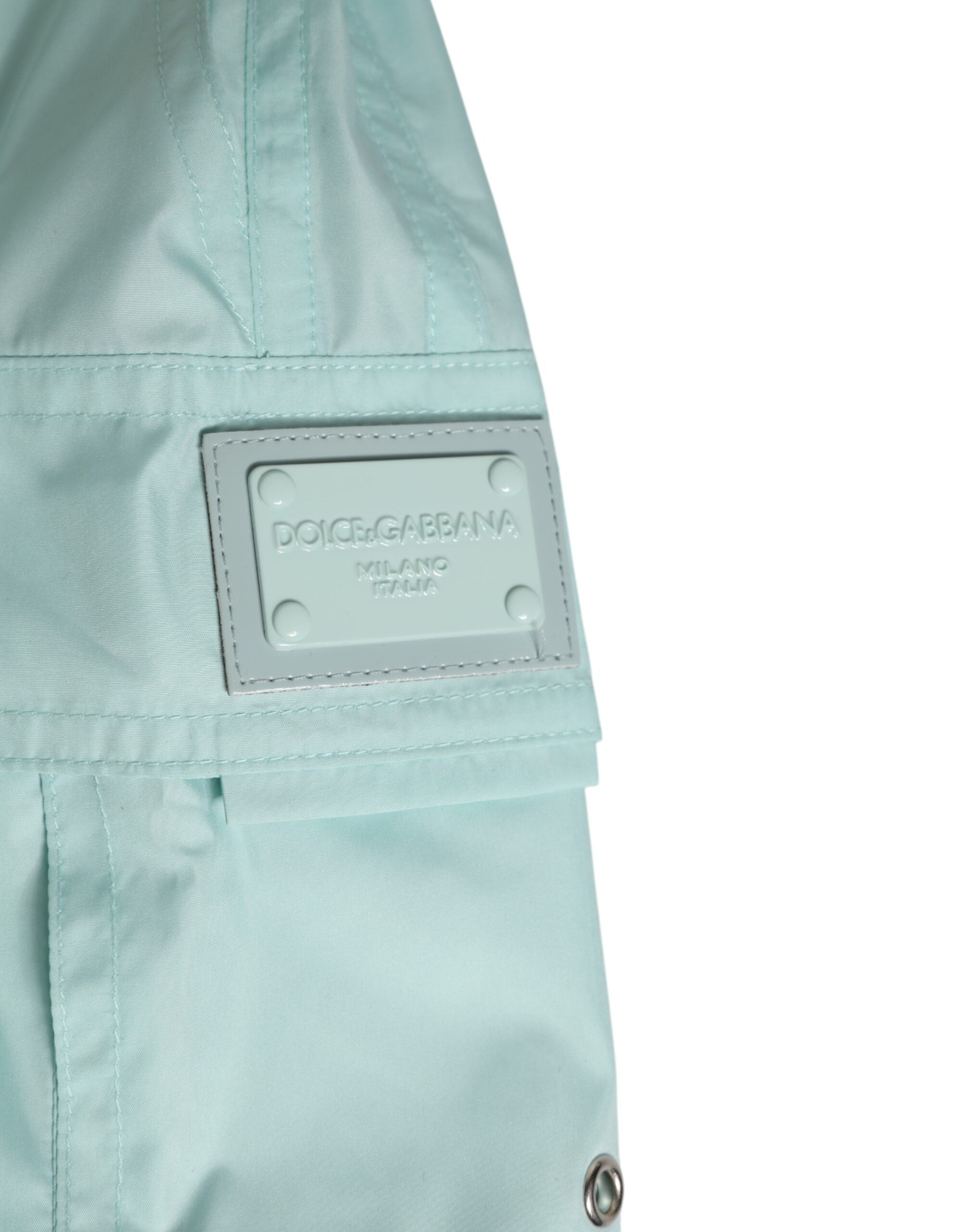 Dolce & Gabbana Aqua Blue Polyester Beachwear Herren Shorts Bademode-4