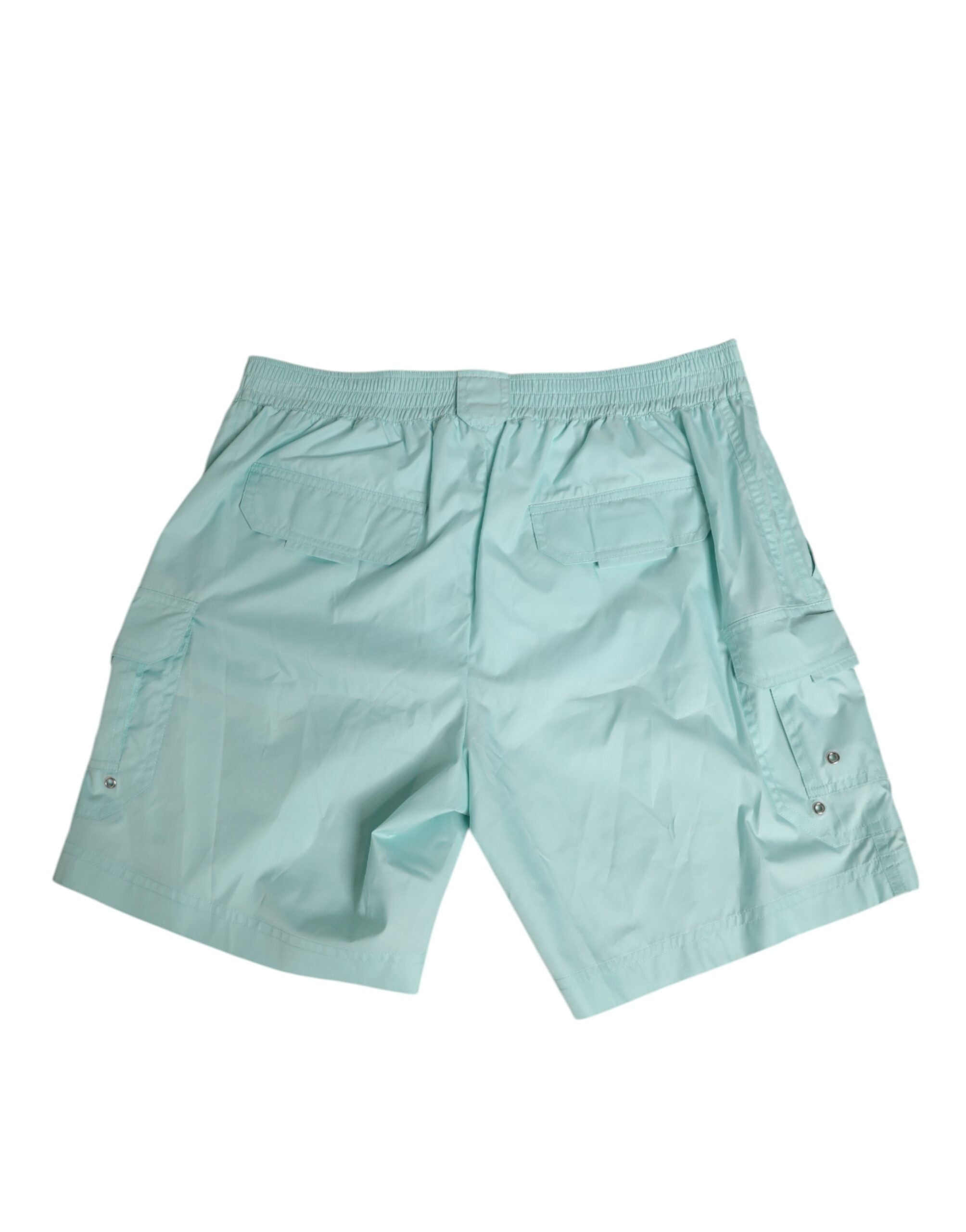 Dolce & Gabbana Aqua Blue Polyester Beachwear Herren Shorts Bademode-5