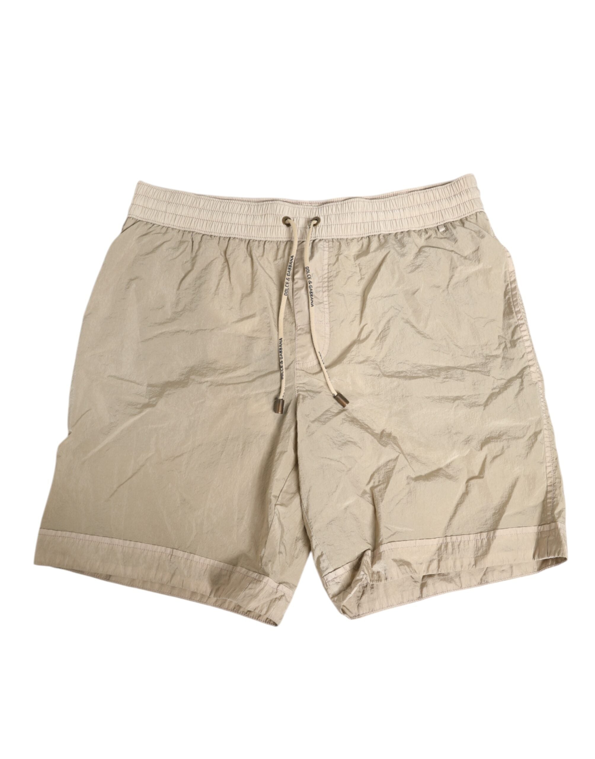 Dolce & Gabbana Beige Nylon Beachwear Männer Boxer Short Bademode-2