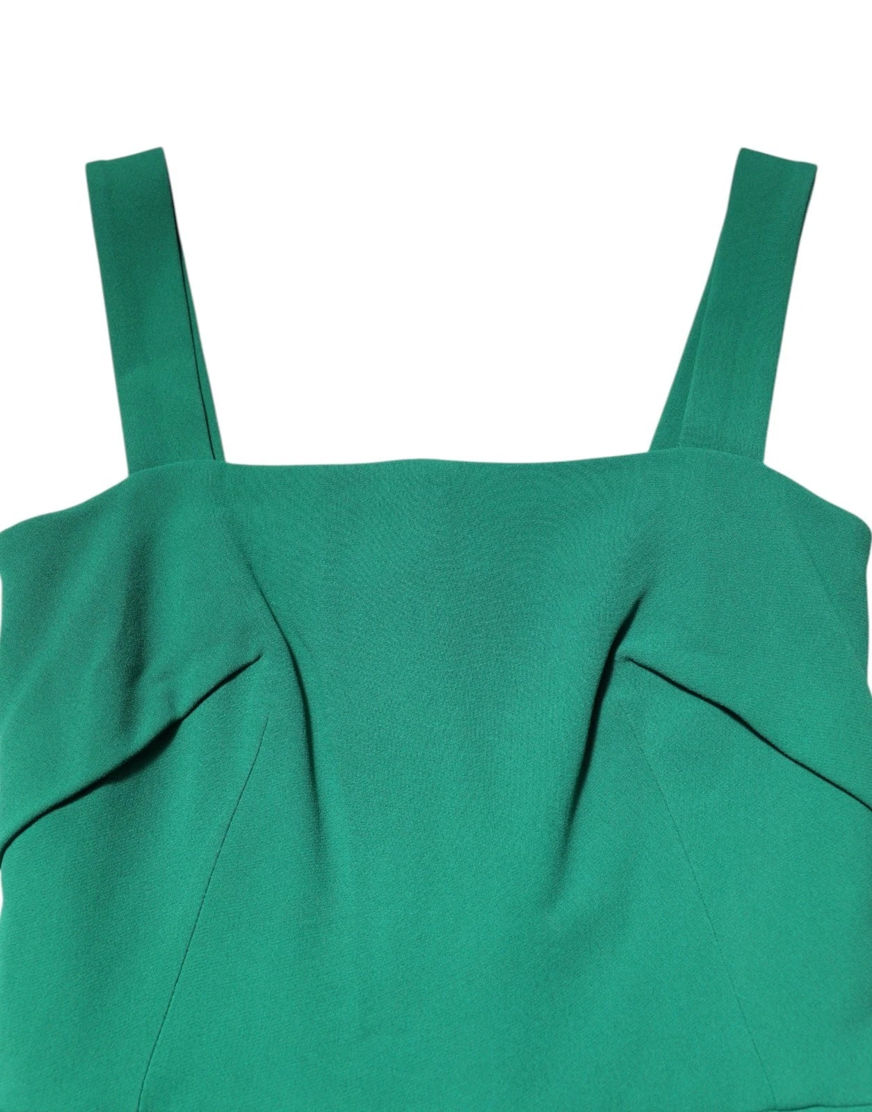 Dolce & Gabbana dark green sleeveless bodycon dress in rayon-7