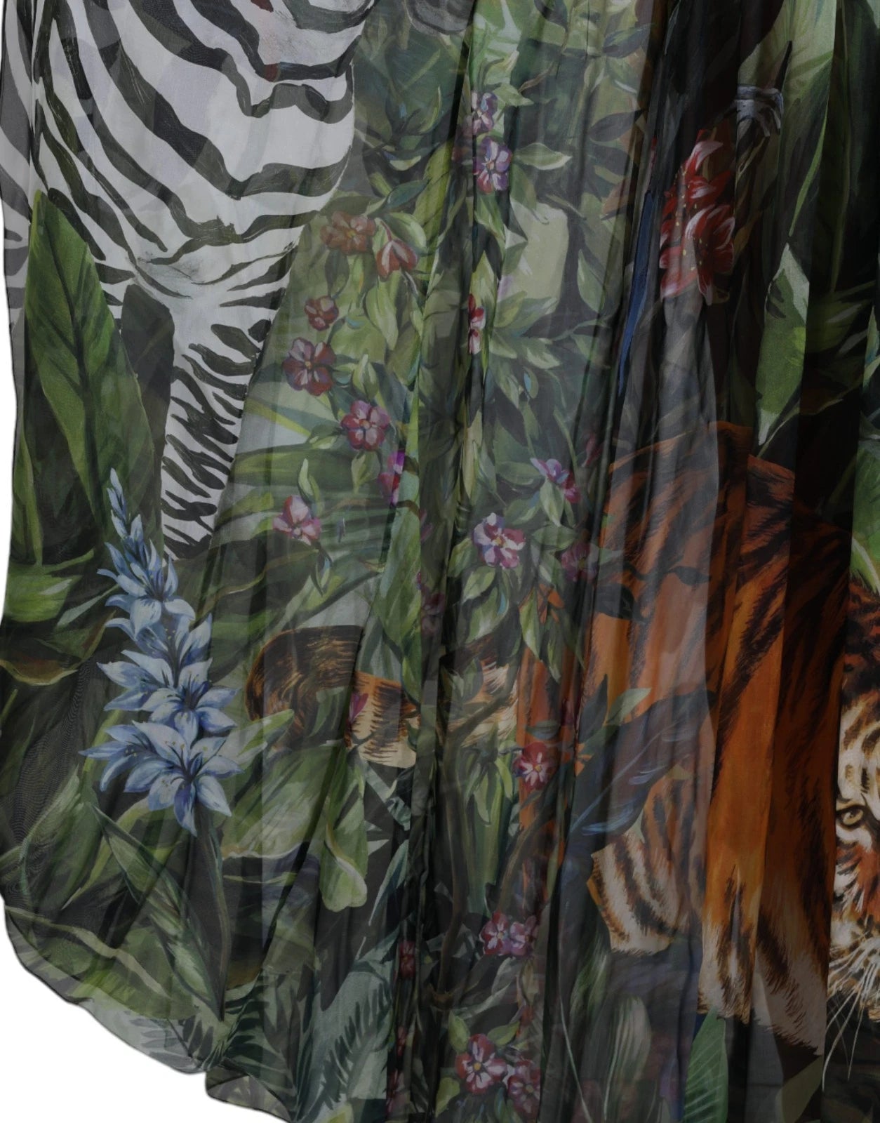 Dolce & Gabbana Multicolor Silk Jungle Print Women's Maxi Dress-8