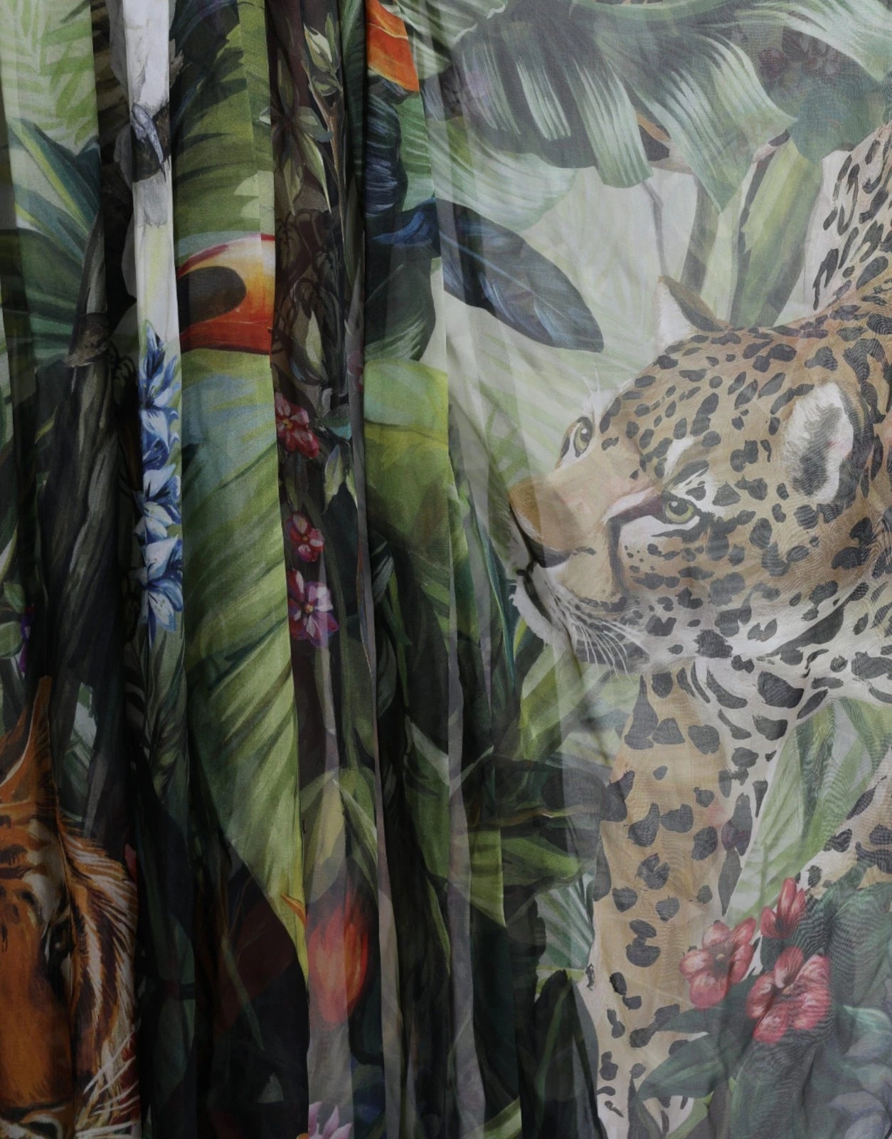 Dolce & Gabbana Multicolor Silk Jungle Print Women's Maxi Dress-7