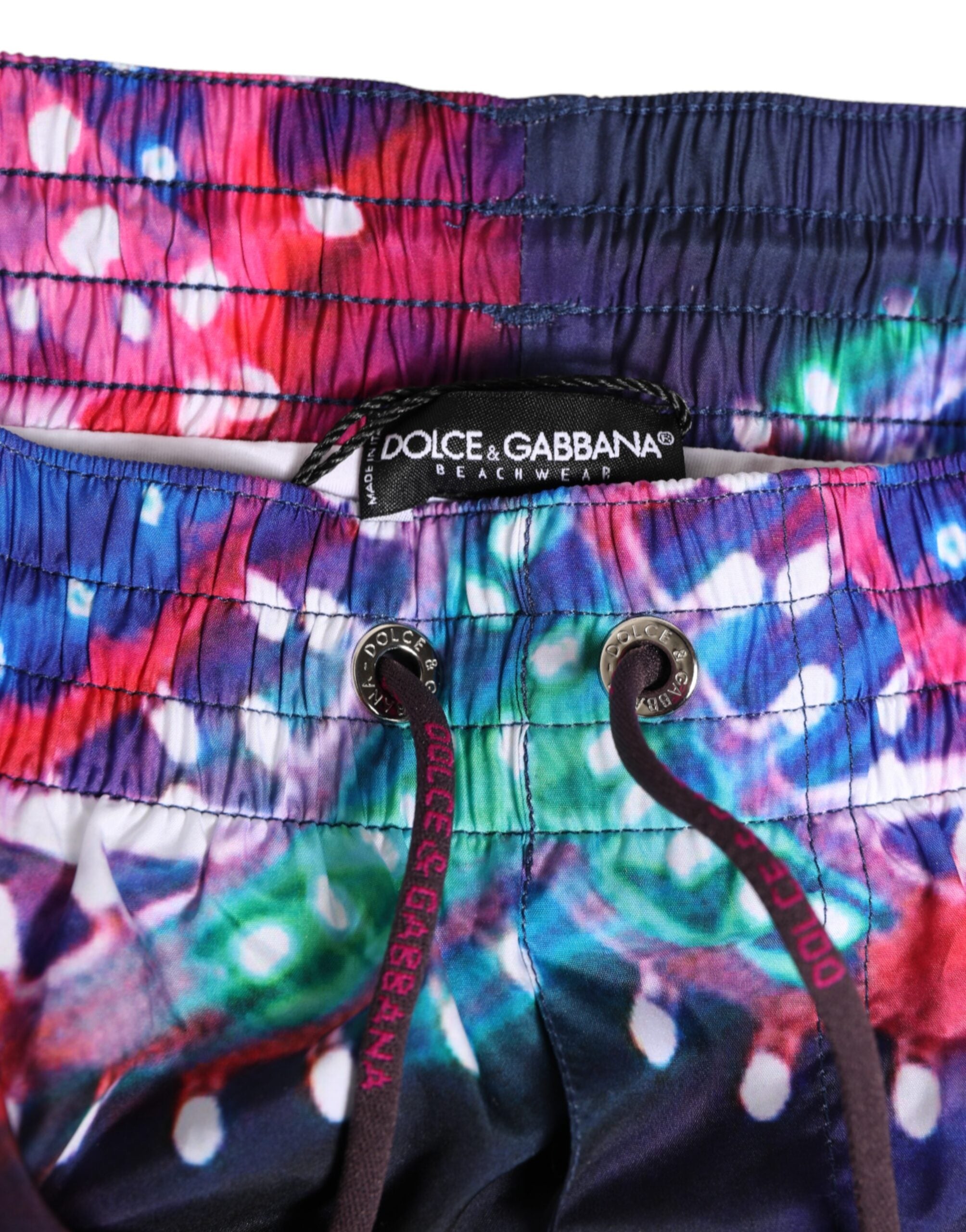 Dolce & Gabbana Multicolor Neon Print Polyester Shorts Swimwear-3