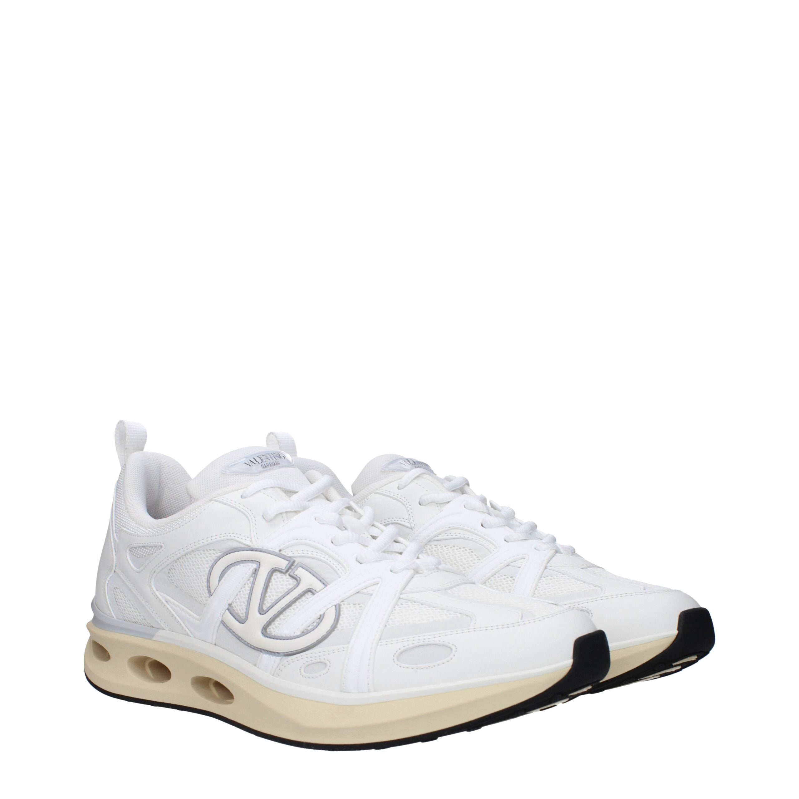 Valentino Garavani White Fabric Sporty Sneakers-2