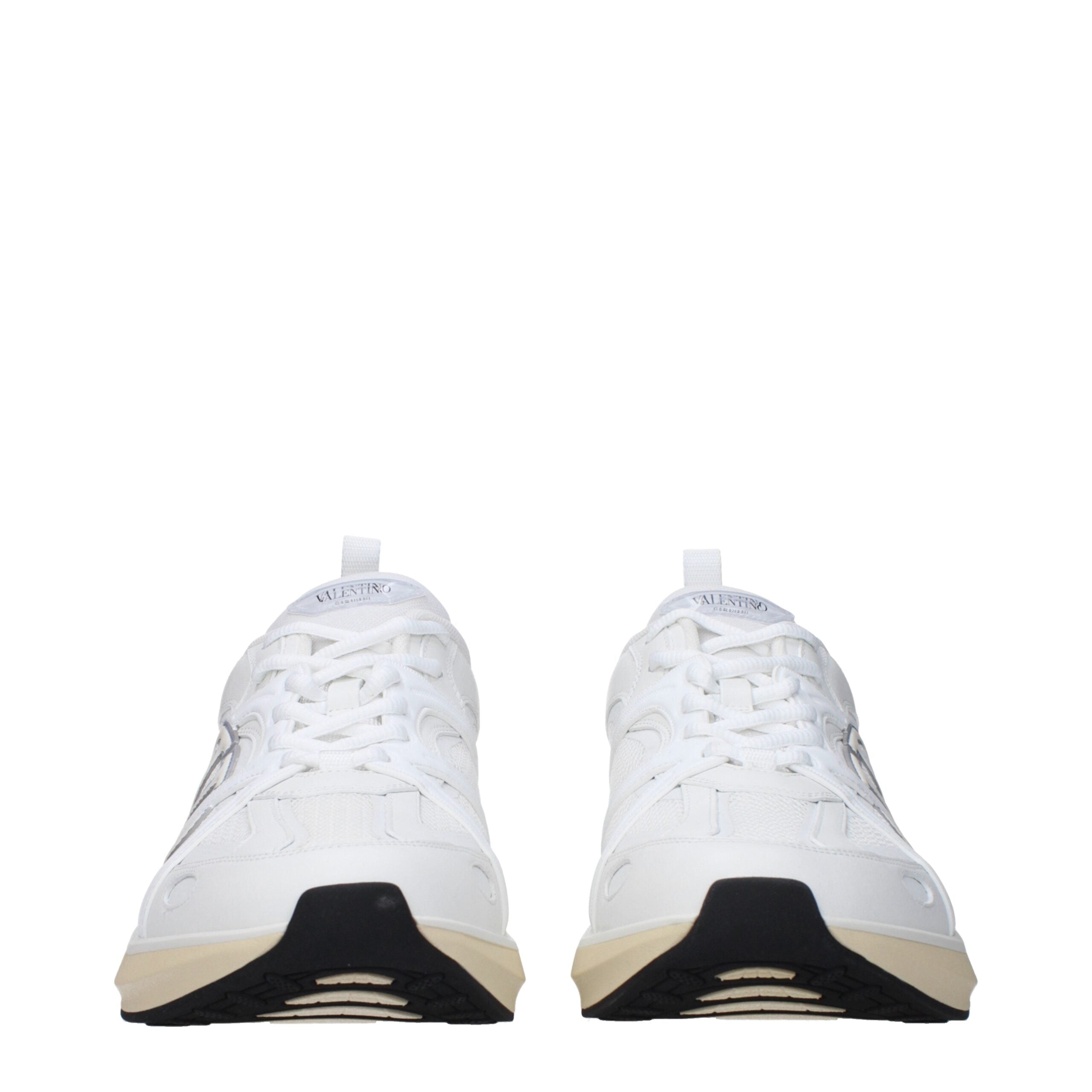 Valentino Garavani White Fabric Sporty Sneakers-3