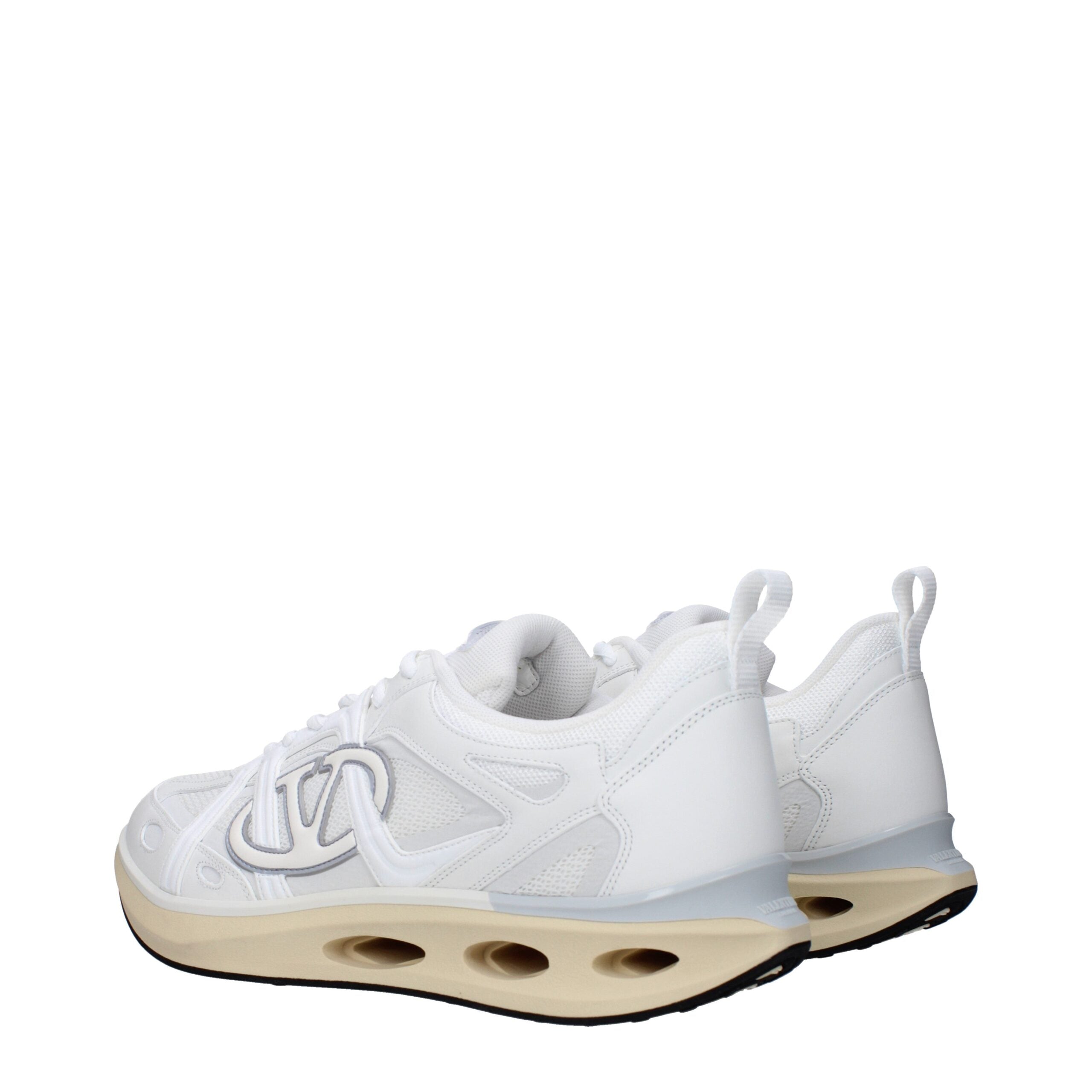Valentino Garavani White Fabric Sporty Sneakers-4