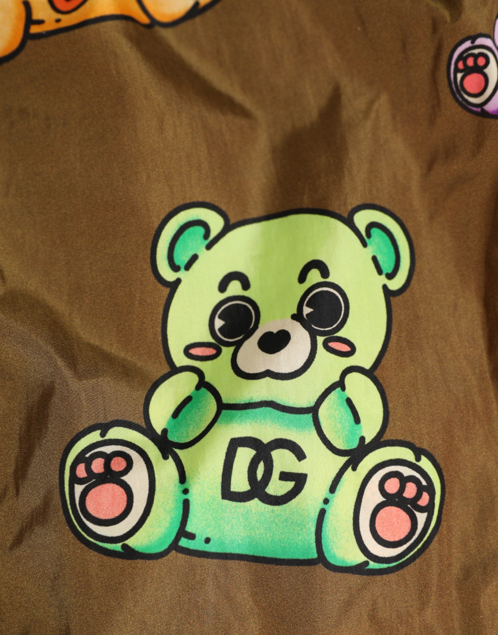 Dolce & Gabbana Brown Multicolor Teddy Bear Men's Shorts Swimwear-3