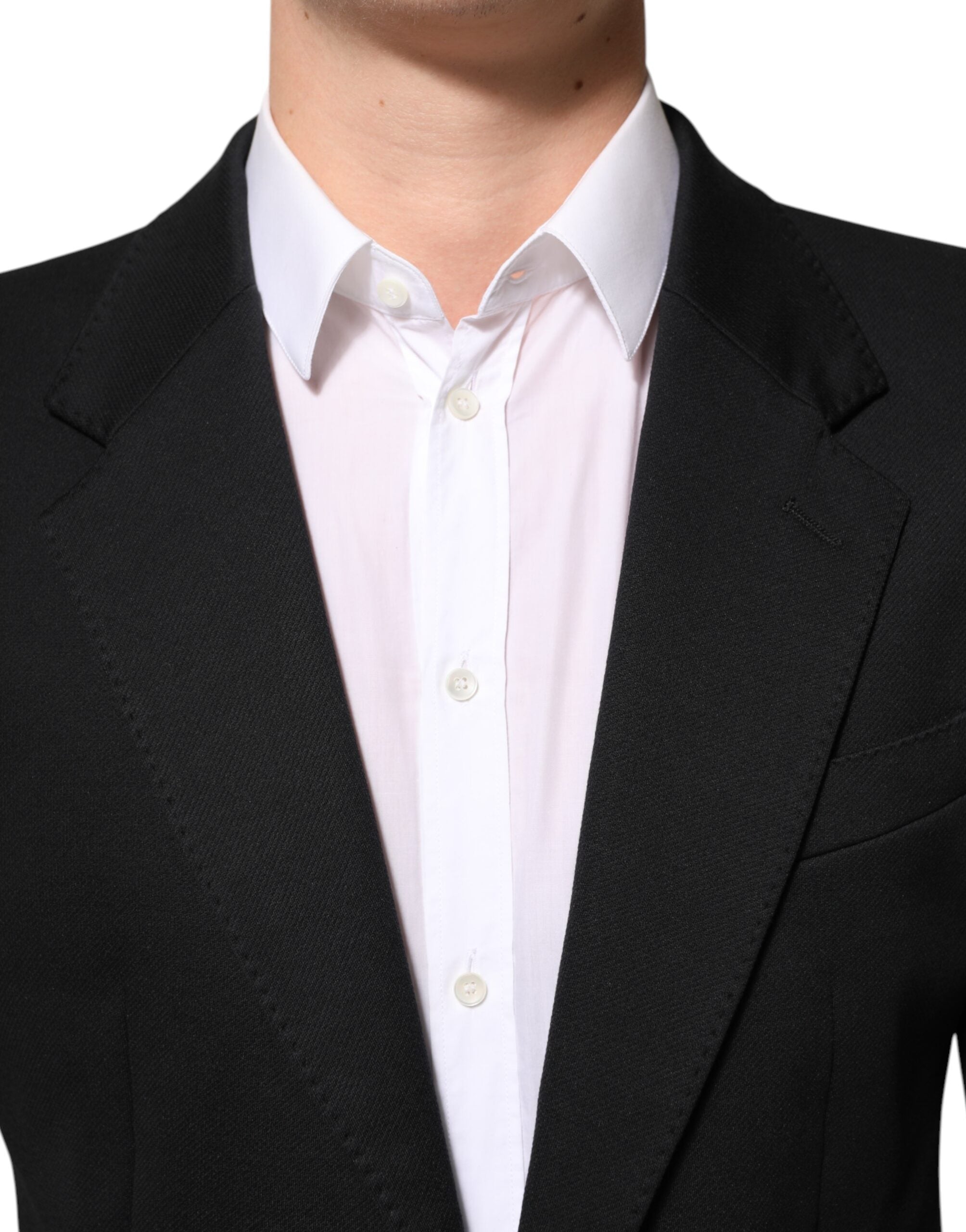 Dolce & Gabbana Dark Blue Cotton Men's Jacket Coat Blazer Suit-5