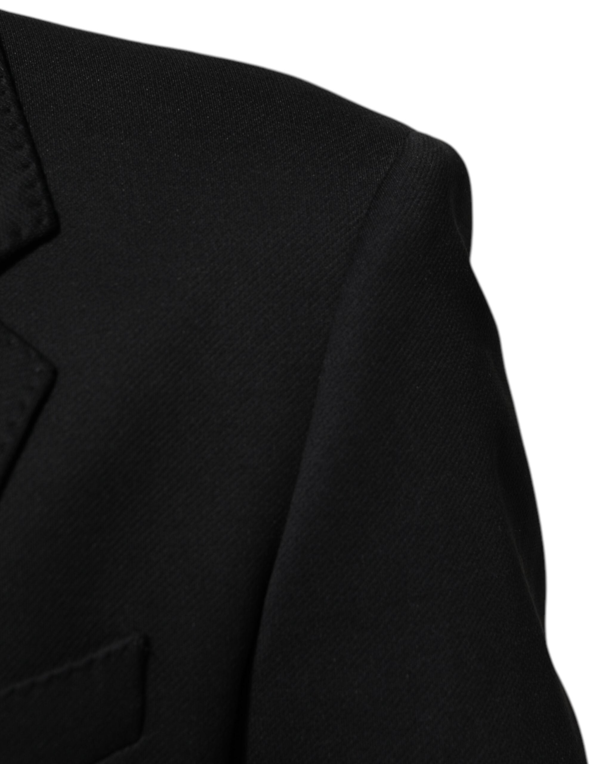Dolce & Gabbana Dark Blue Cotton Men's Jacket Coat Blazer Suit-6