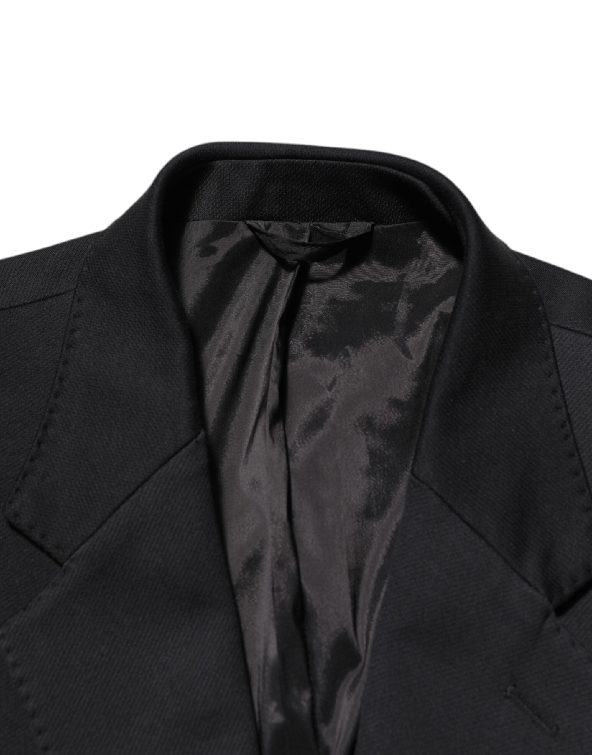 Dolce & Gabbana Dark Blue Cotton Men's Jacket Coat Blazer Suit-7