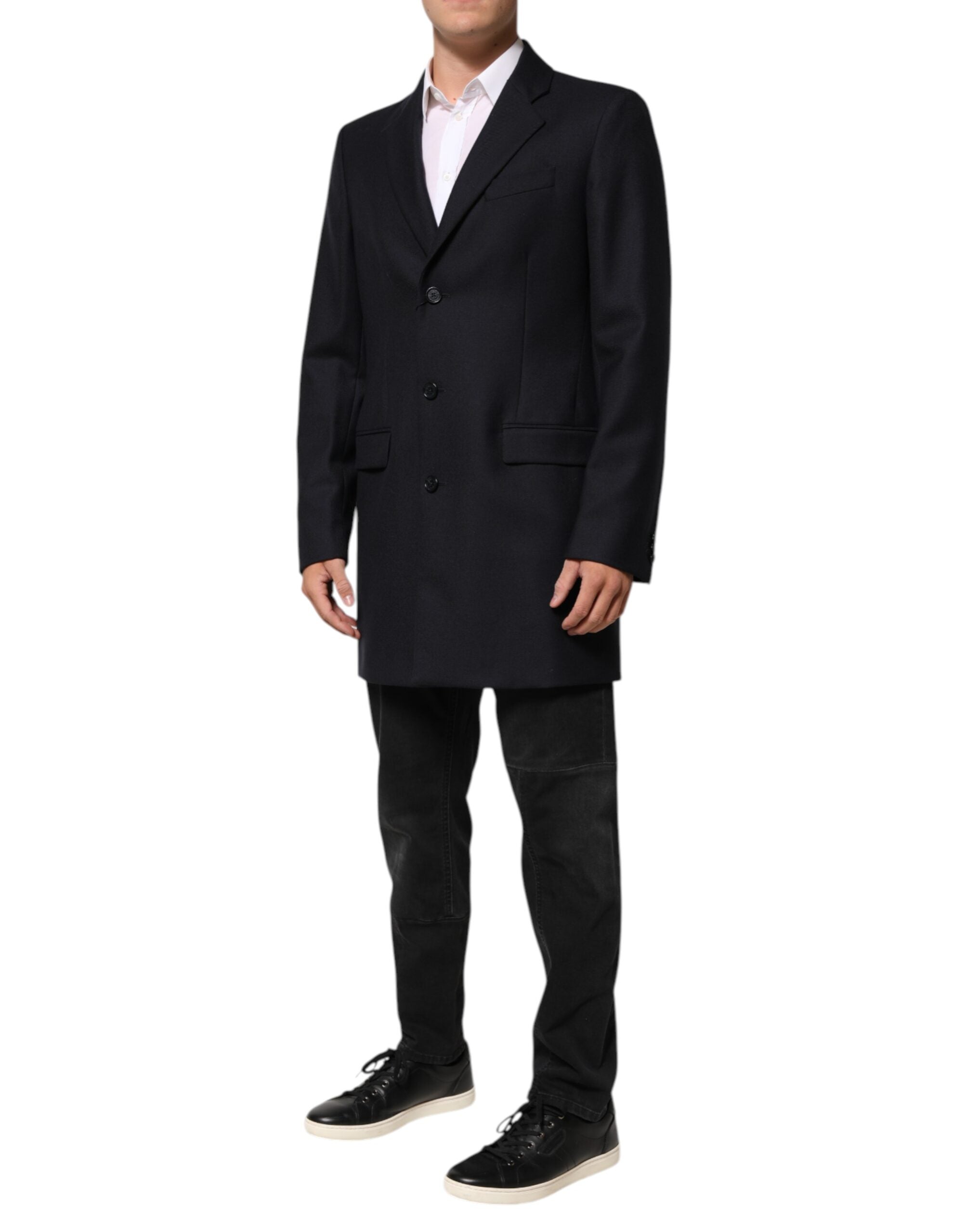 Chaqueta y blazer de lana azul oscuro para hombre de Dolce & Gabbana-3