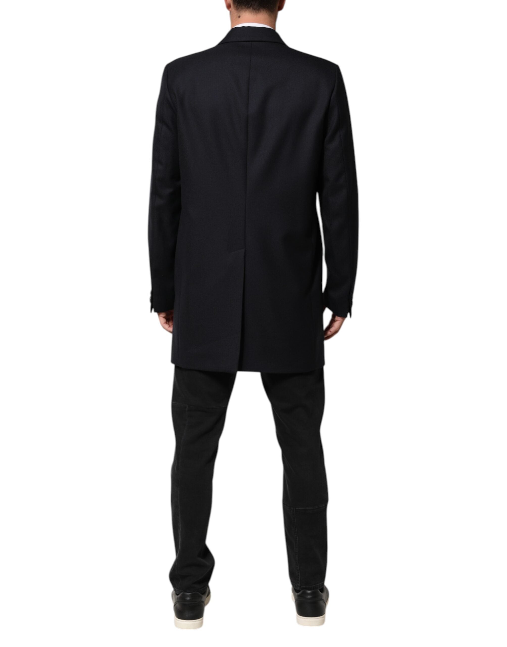 Chaqueta y blazer de lana azul oscuro para hombre de Dolce & Gabbana-4