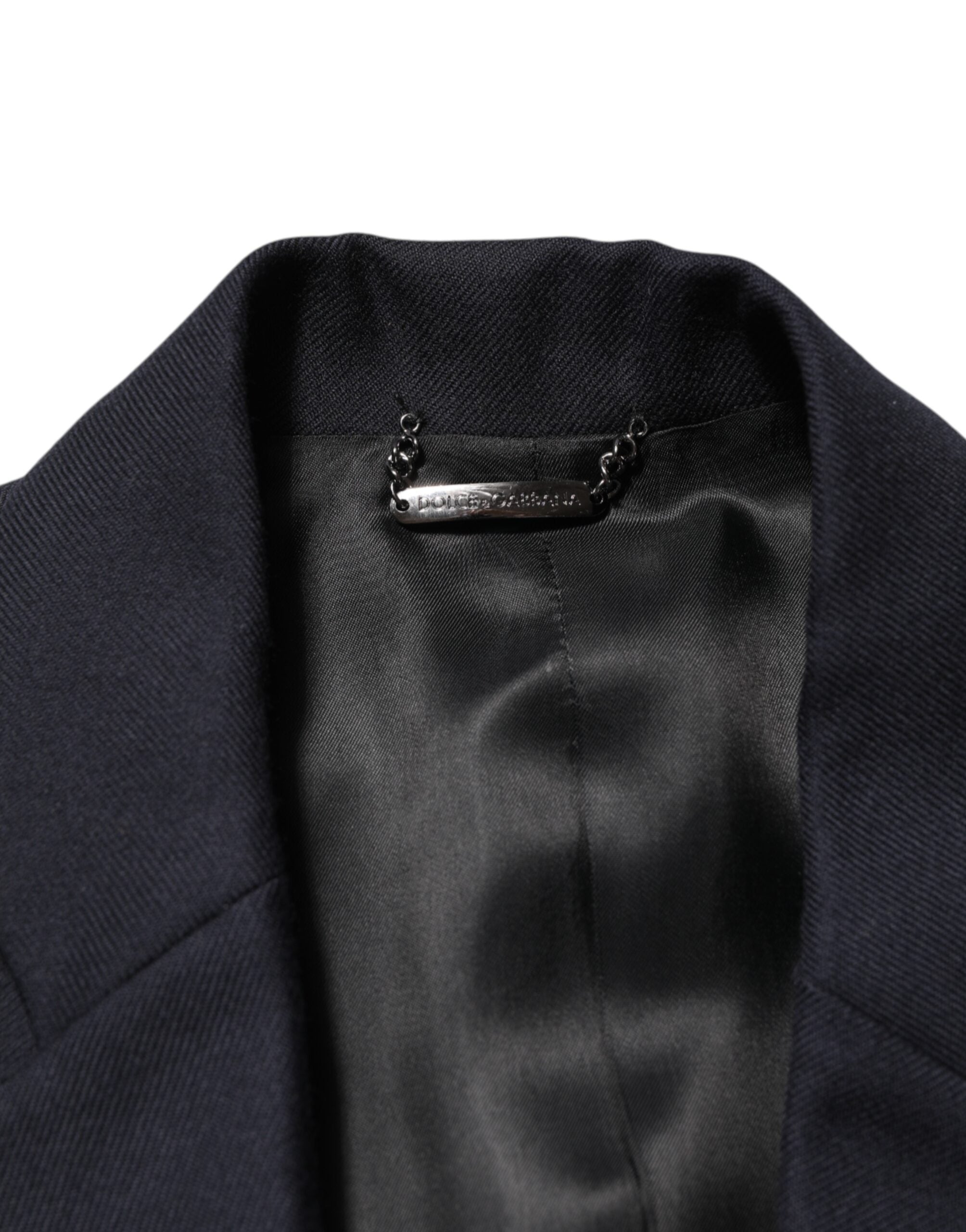 Chaqueta y blazer de lana azul oscuro para hombre de Dolce & Gabbana-7