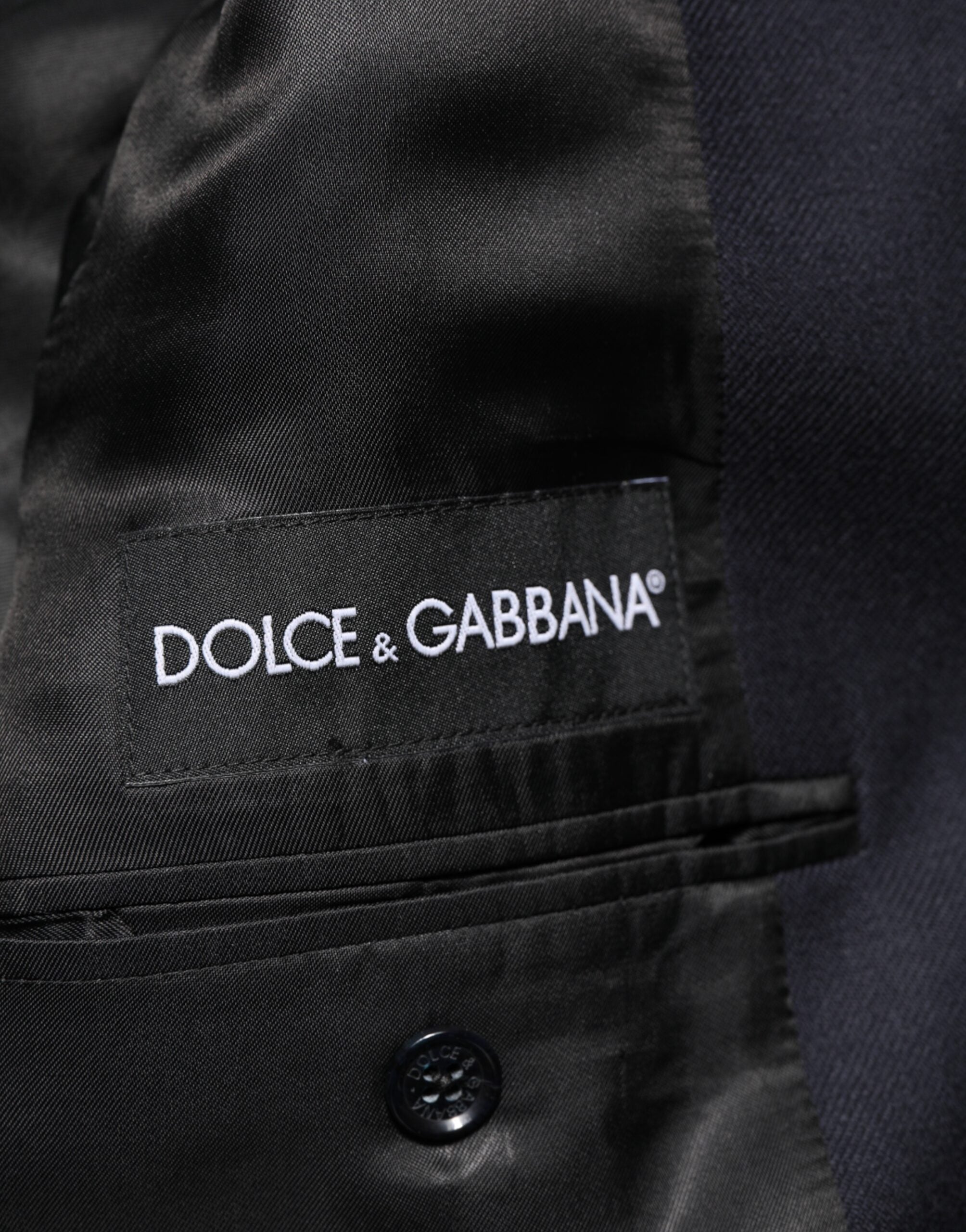 Chaqueta y blazer de lana azul oscuro para hombre de Dolce & Gabbana-8