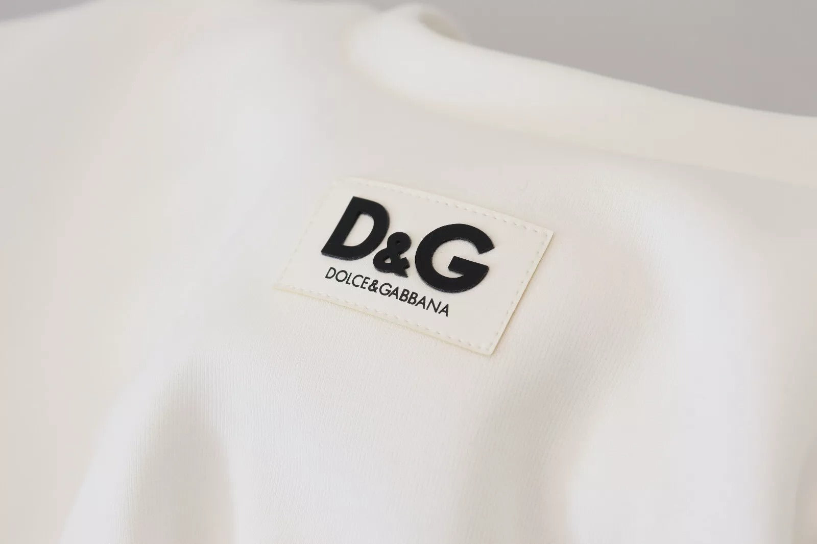 Dolce & Gabbana White Cotton Corset Stretch T-Shirt-5