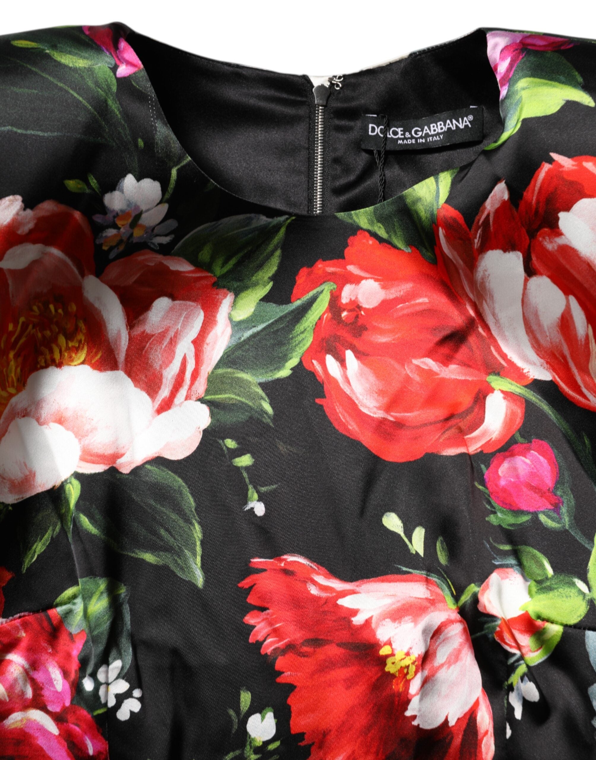 Dolce & Gabbana Schwarzes geblümtes Fiori Pittorici Mini-Bodycon-Kleid-8