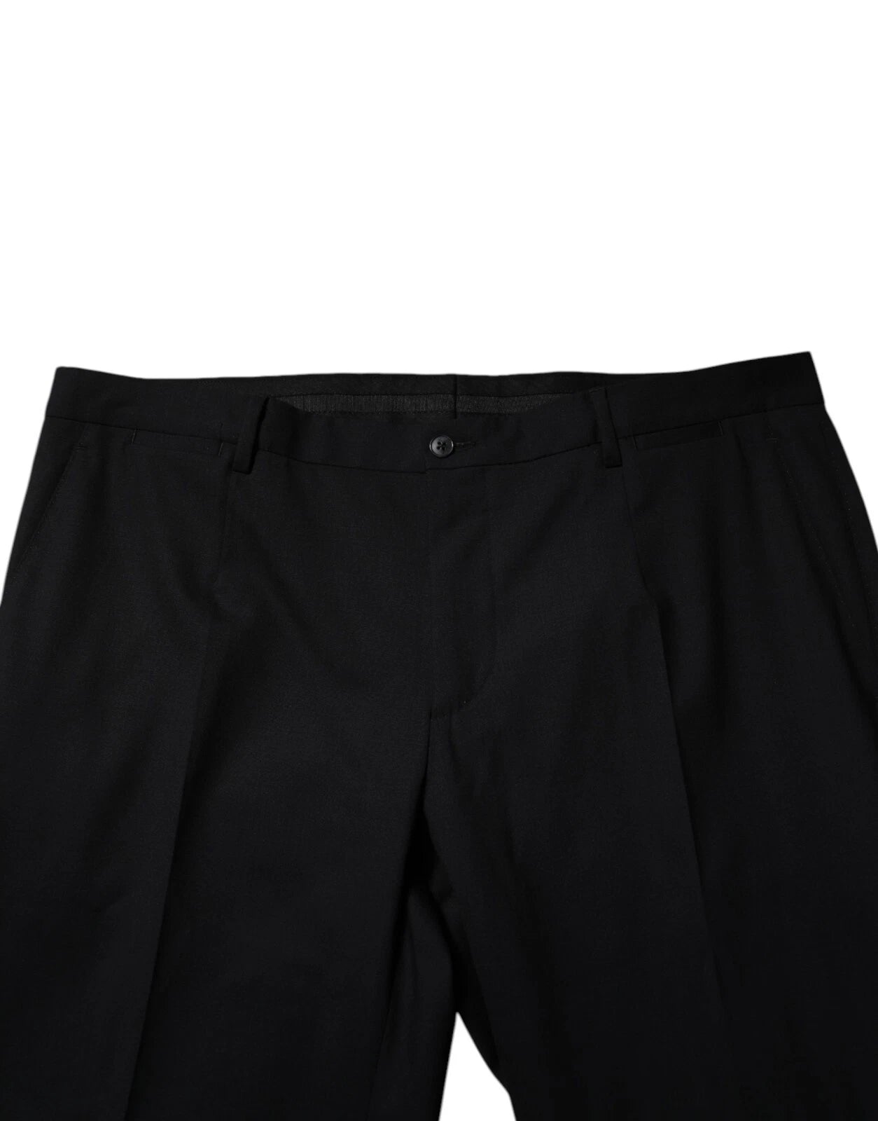 Dolce & Gabbana Black Wool Formal Dress Men's Trousers Pants-5