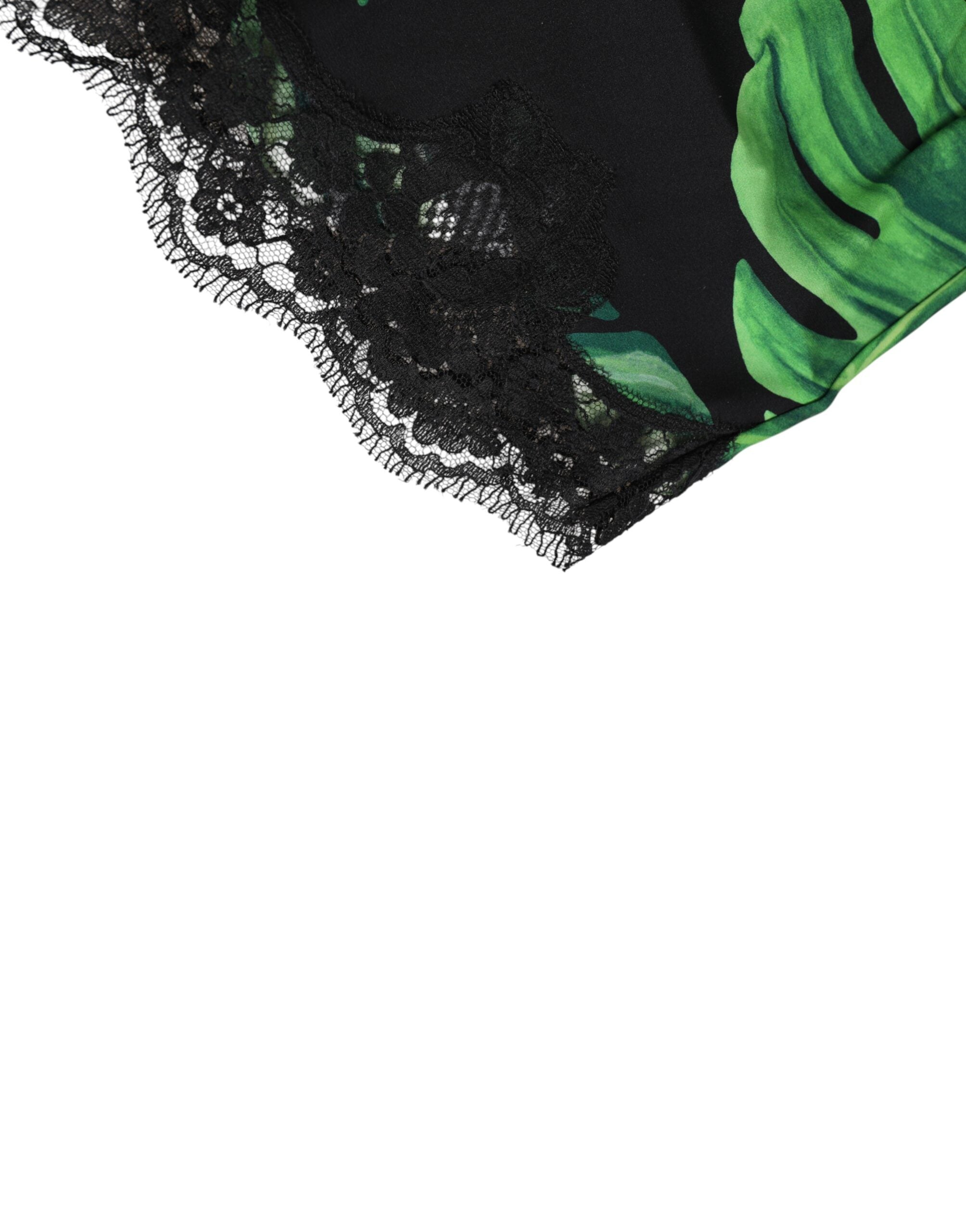 Dolce & Gabbana Schwarz Grün Tropical Print Lace Unterwäsche-4