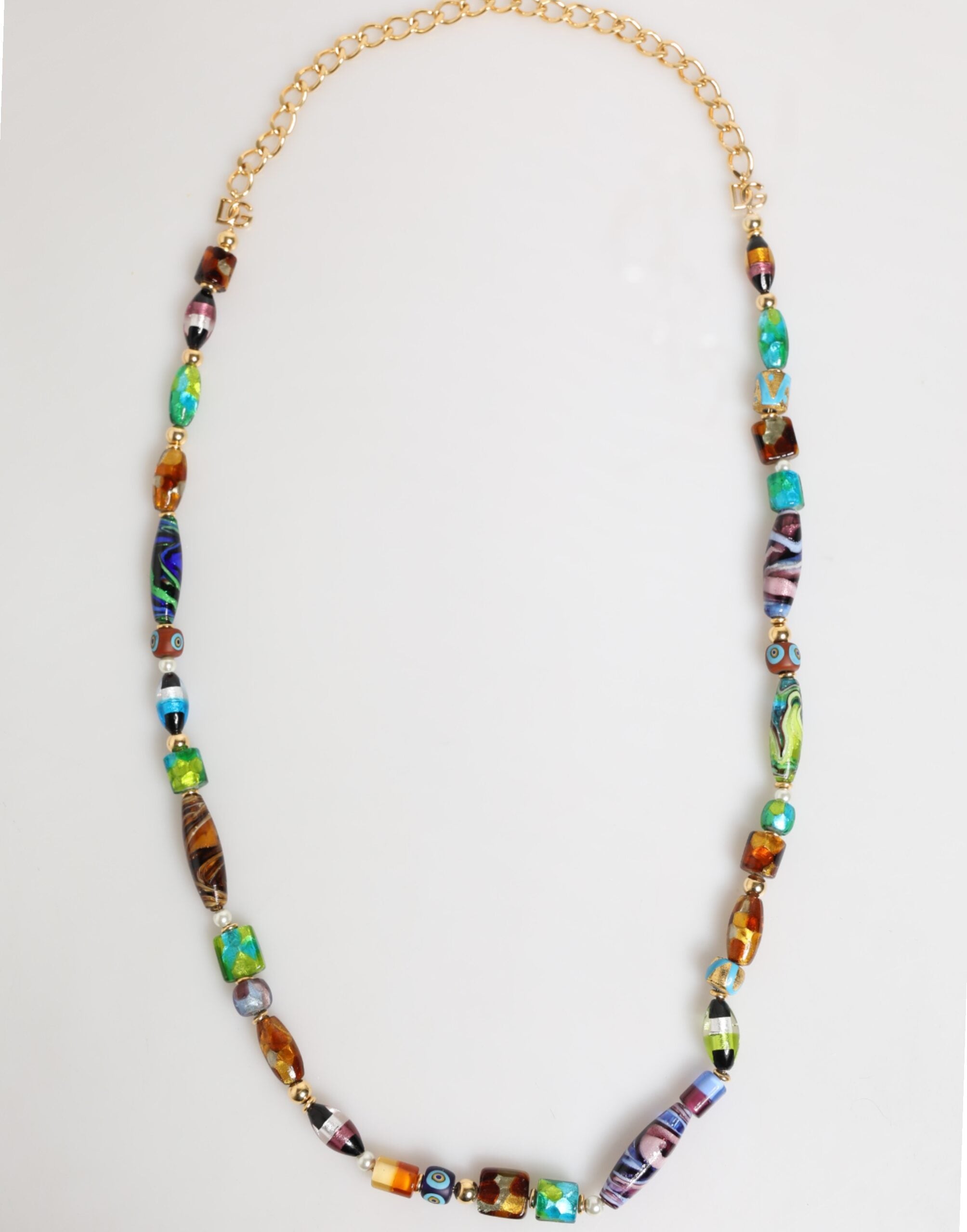 Dolce & Gabbana Multicolor Muranoglasperlen Messing Frauen Schmuck Halskette-2