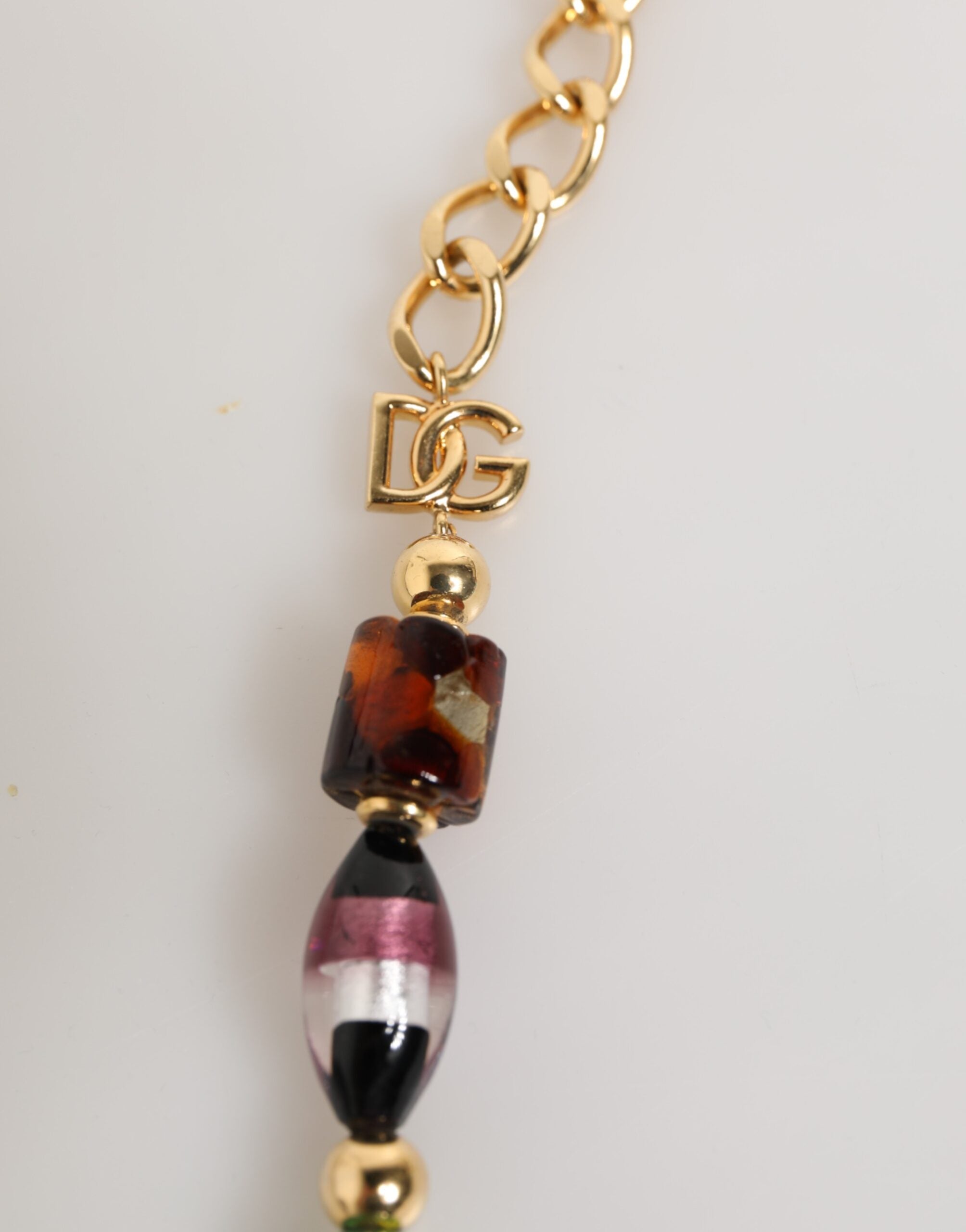 Dolce & Gabbana Multicolor Muranoglasperlen Messing Frauen Schmuck Halskette-6