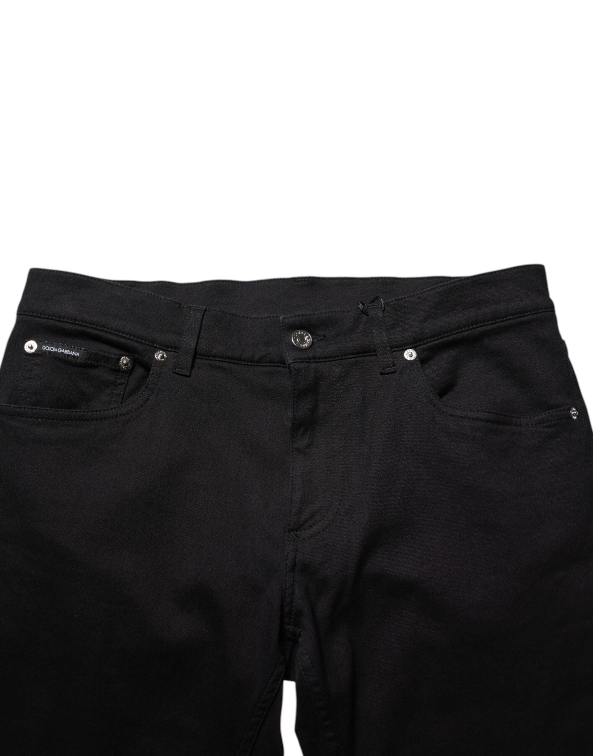 Dolce & Gabbana Schwarze Skinny-Hosen für Männer aus einer Baumwollmischung-5