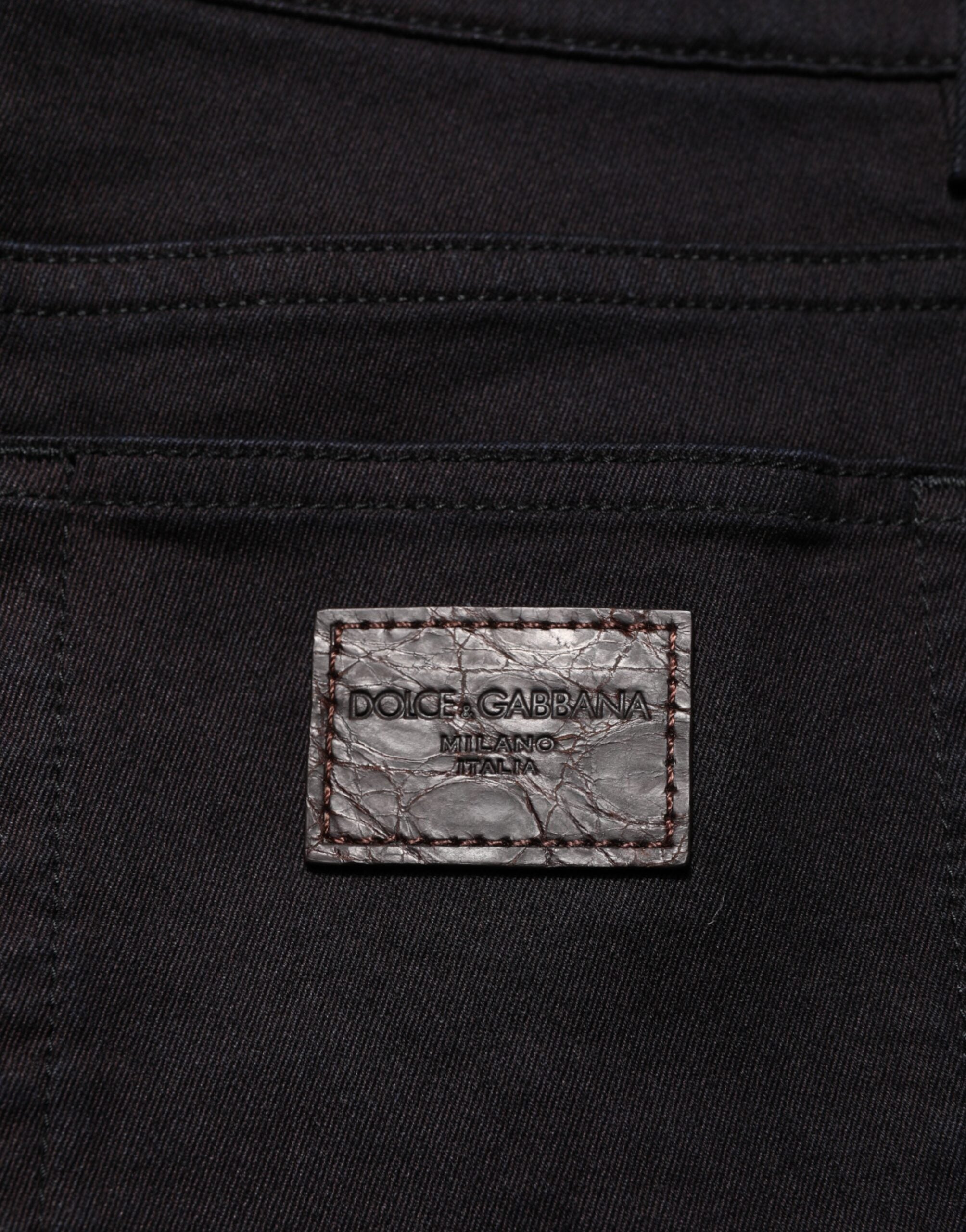 Dolce & Gabbana Schwarze Skinny-Hosen für Männer aus einer Baumwollmischung-7