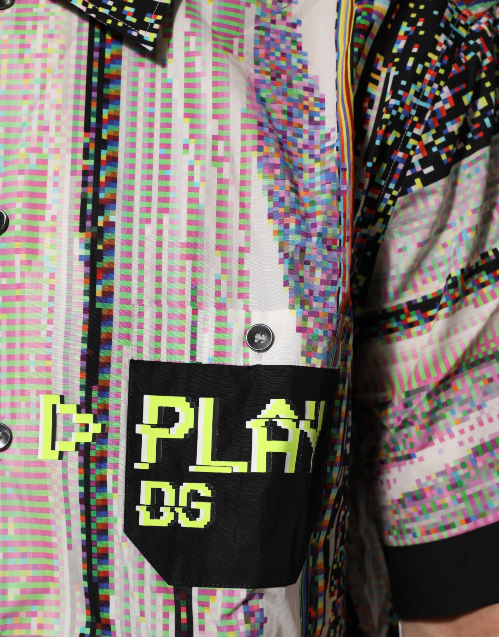 Dolce & Gabbana Multicolor Graphic Casual Shirt with Collar-6