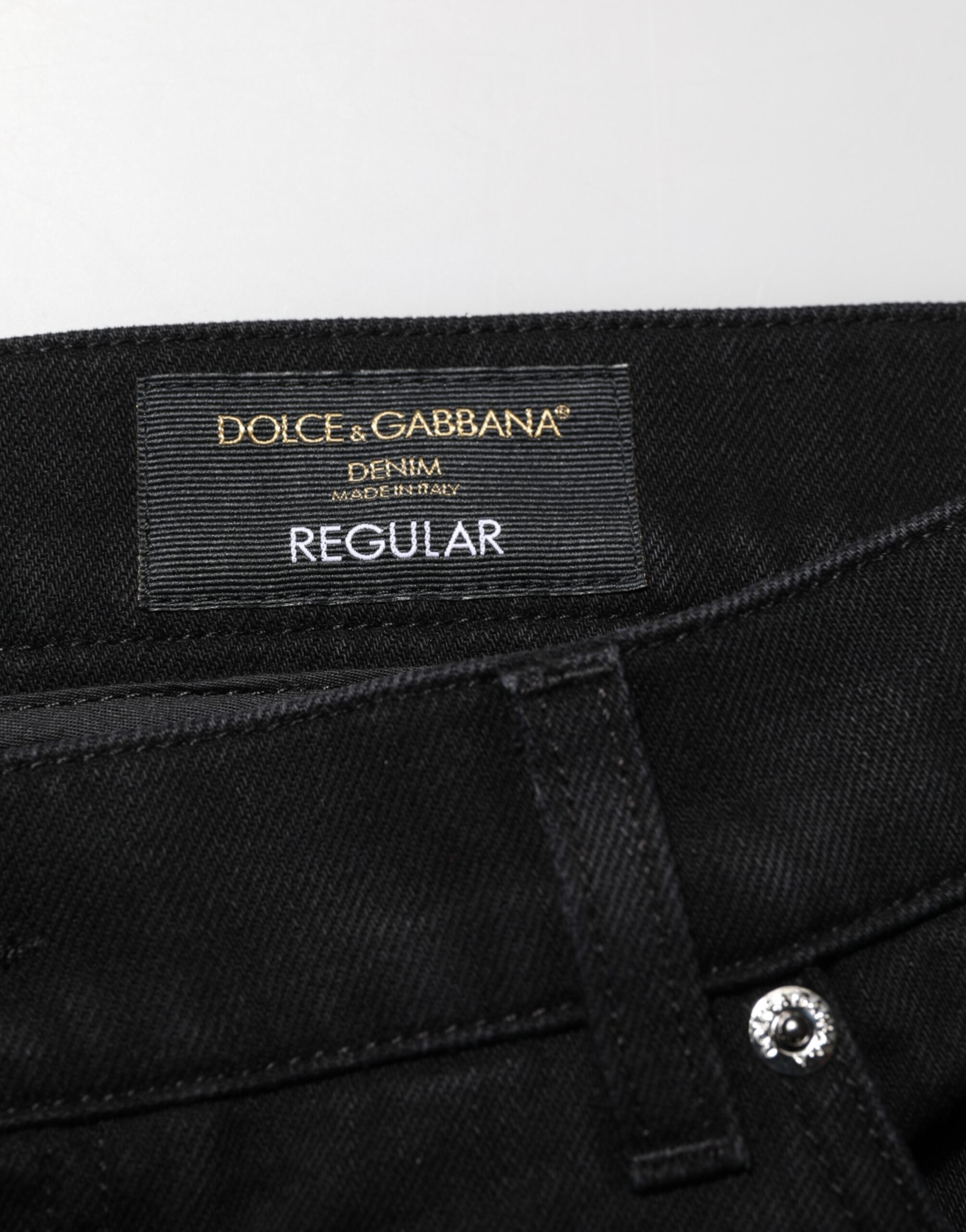 Dolce & Gabbana Black Cotton Regular Denim Men's Trousers Jeans-6
