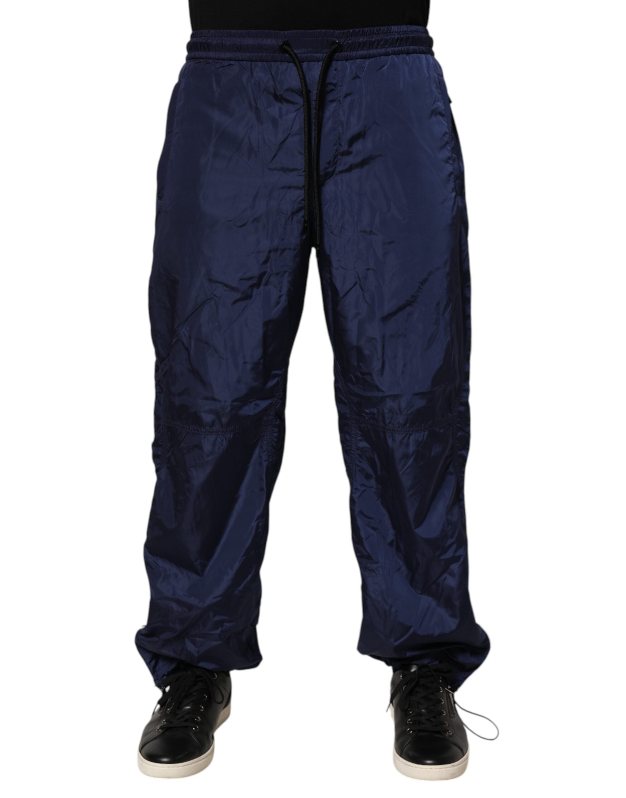 Dolce & Gabbana Blaue Nylon-Jogger-Sweatpants gerade Hose-2