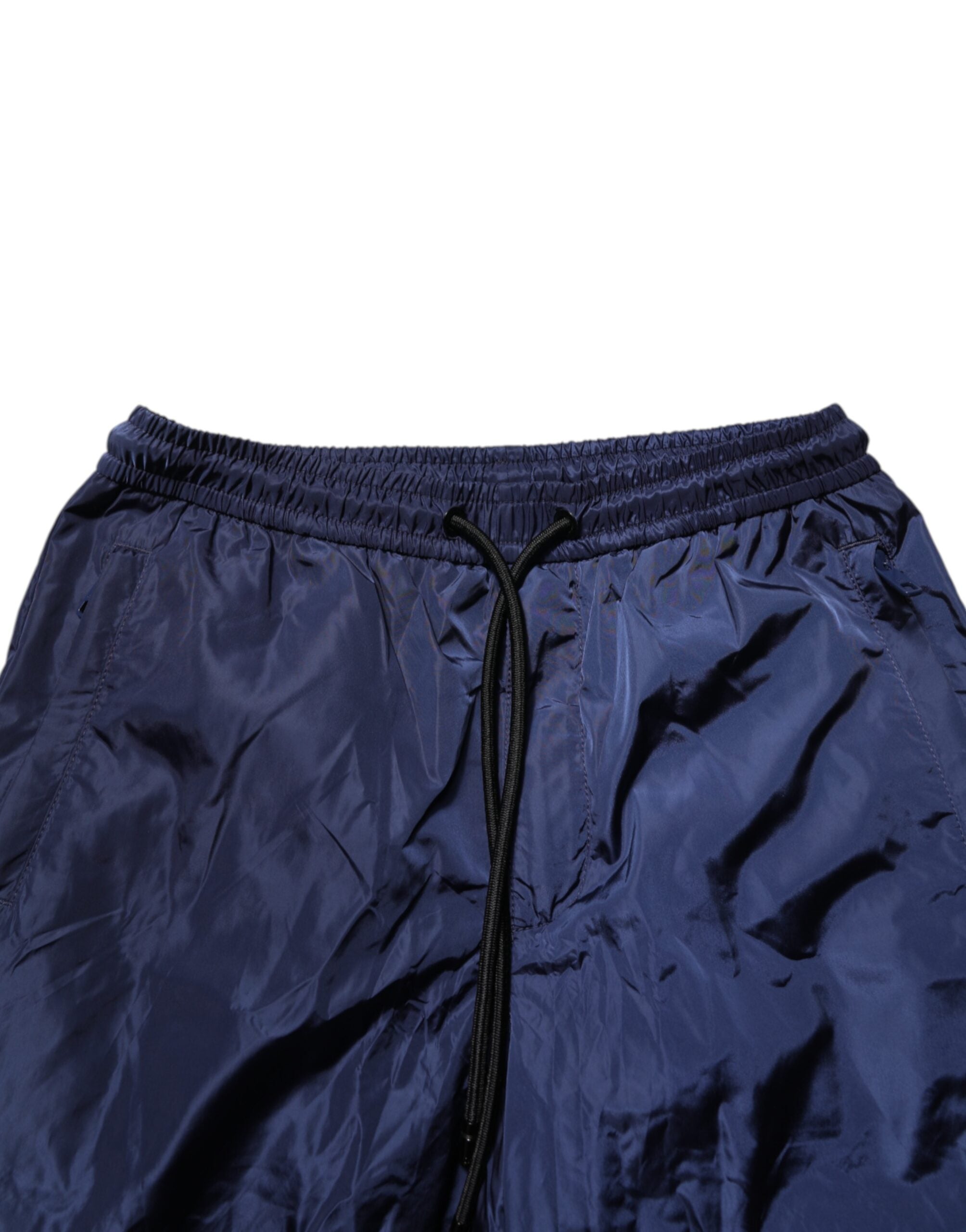 Dolce & Gabbana Blaue Nylon-Jogger-Sweatpants gerade Hose-5