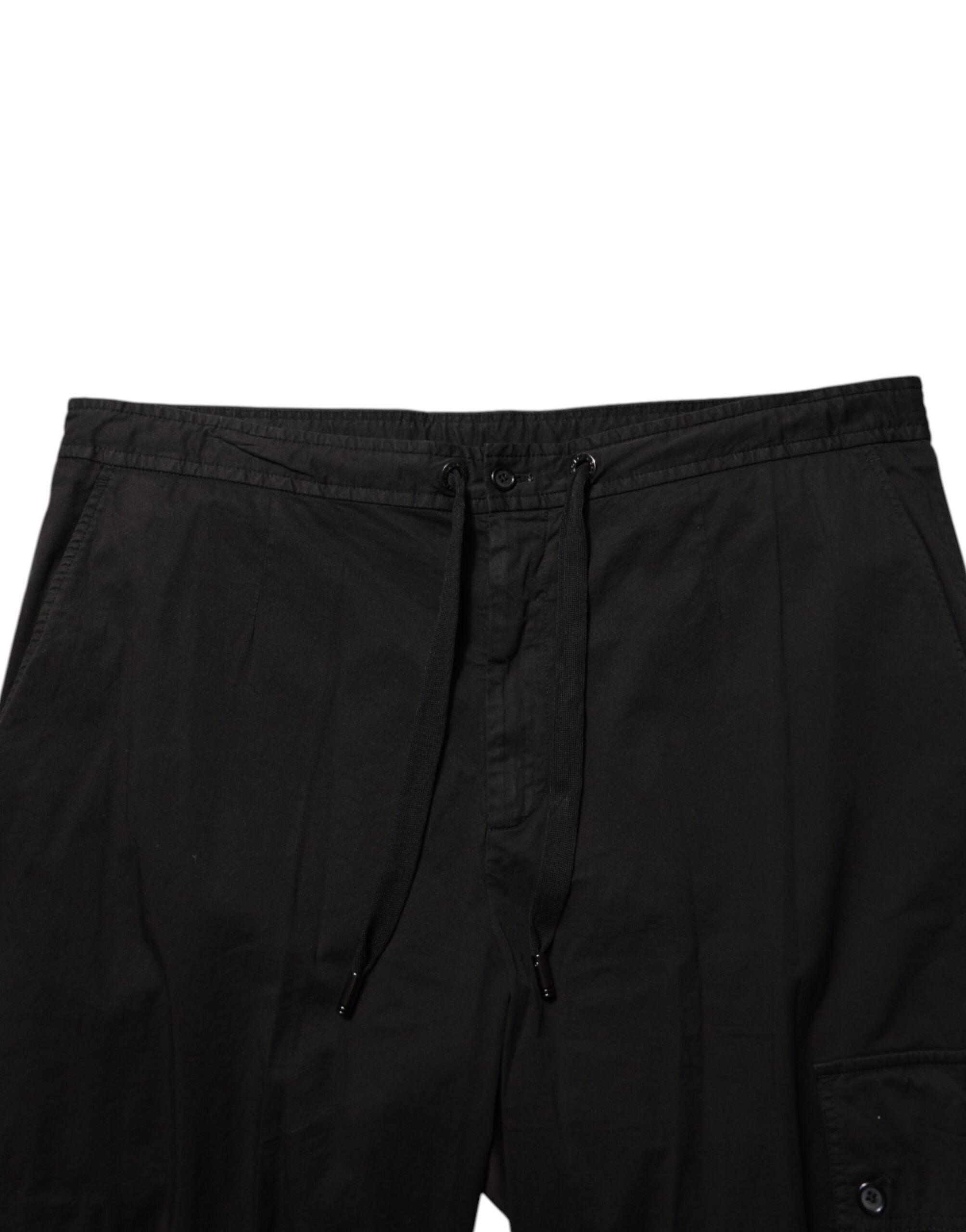 Dolce & Gabbana Black Cotton Cargo Jogger Sweatpants-5