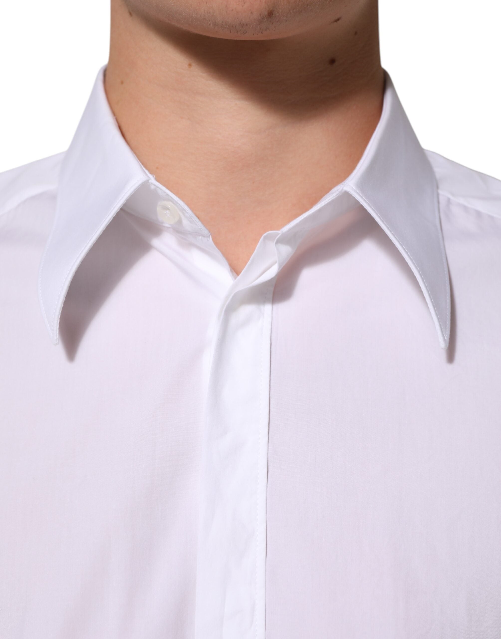Dolce & Gabbana White Cotton Shirt MARTINI for Men Formal Dress Shirt-5