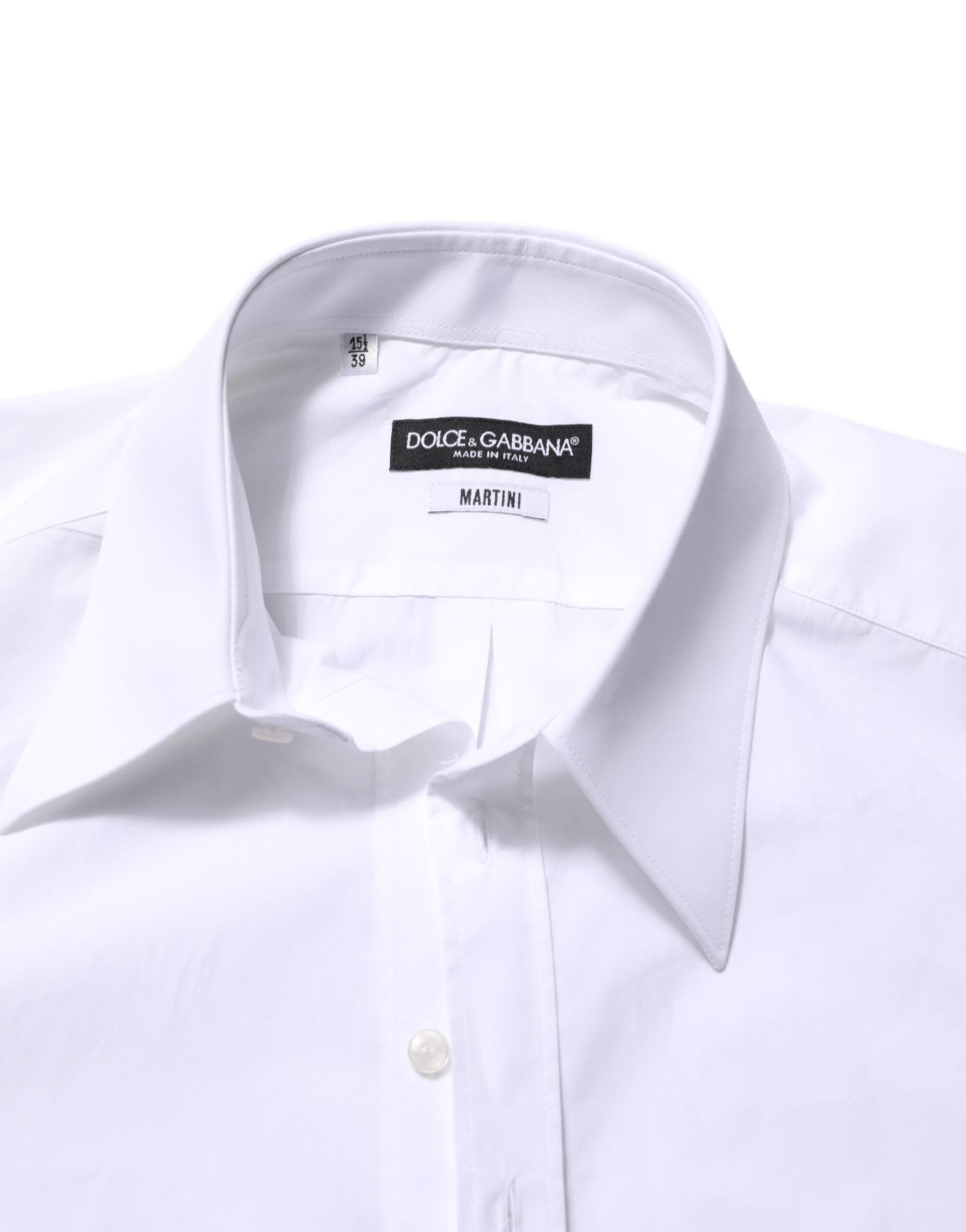 Dolce & Gabbana Weißes Baumwollhemd MARTINI für Männer Formal Dress Shirt-7