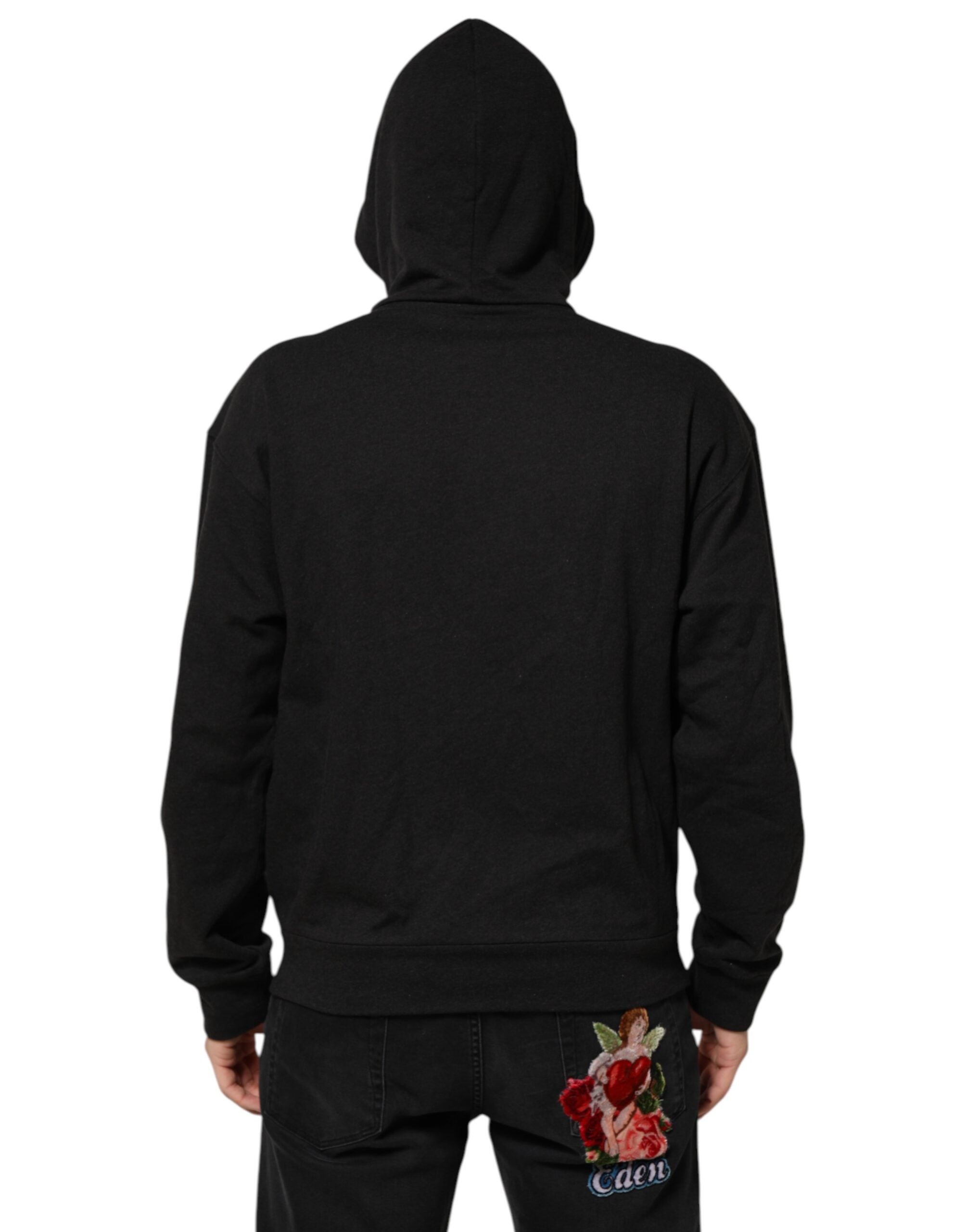 Dolce & Gabbana Black Logo Full Zip Hooded Sweatshirt Pullover-4
