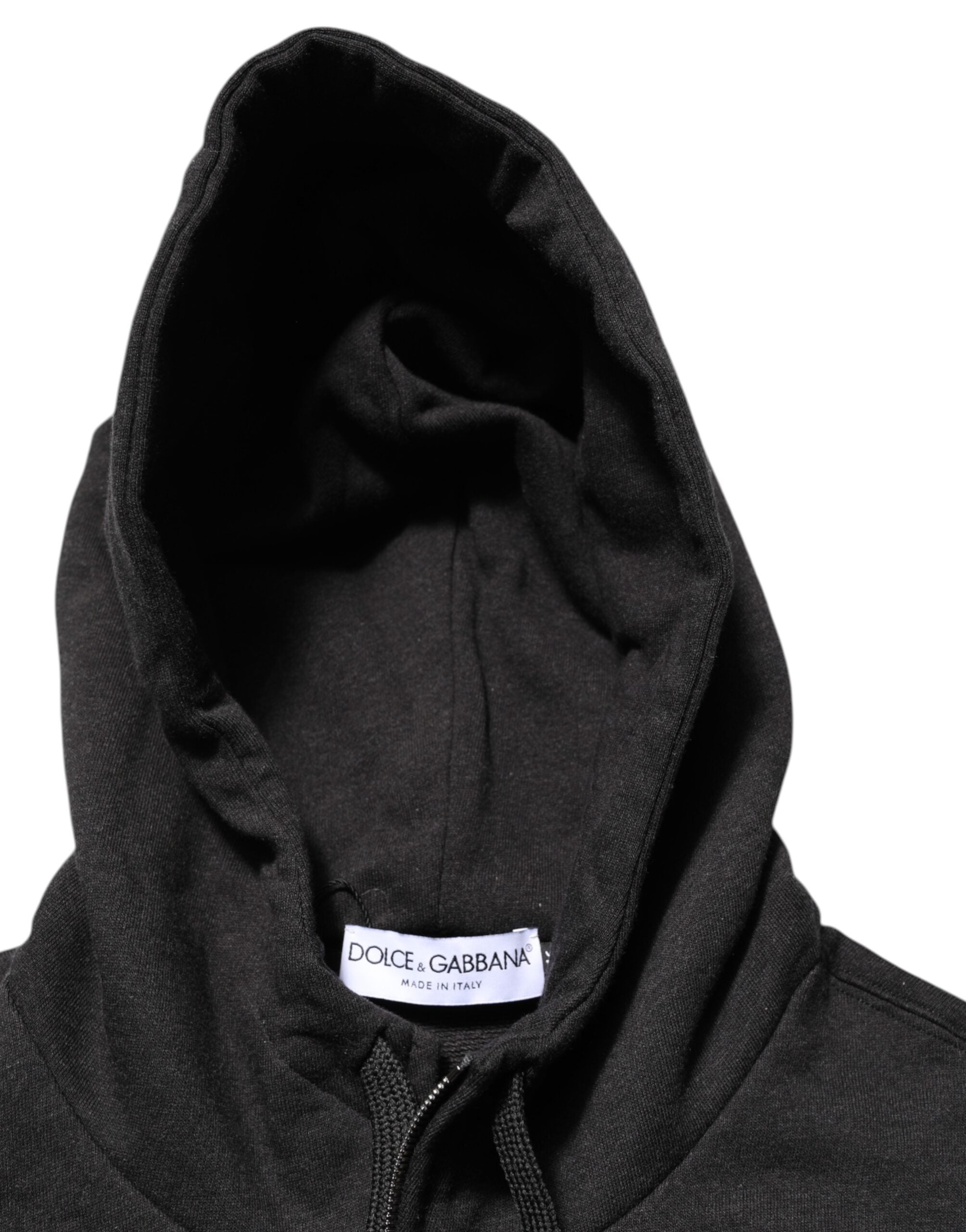 Dolce & Gabbana Black Logo Full Zip Hooded Sweatshirt Pullover-7