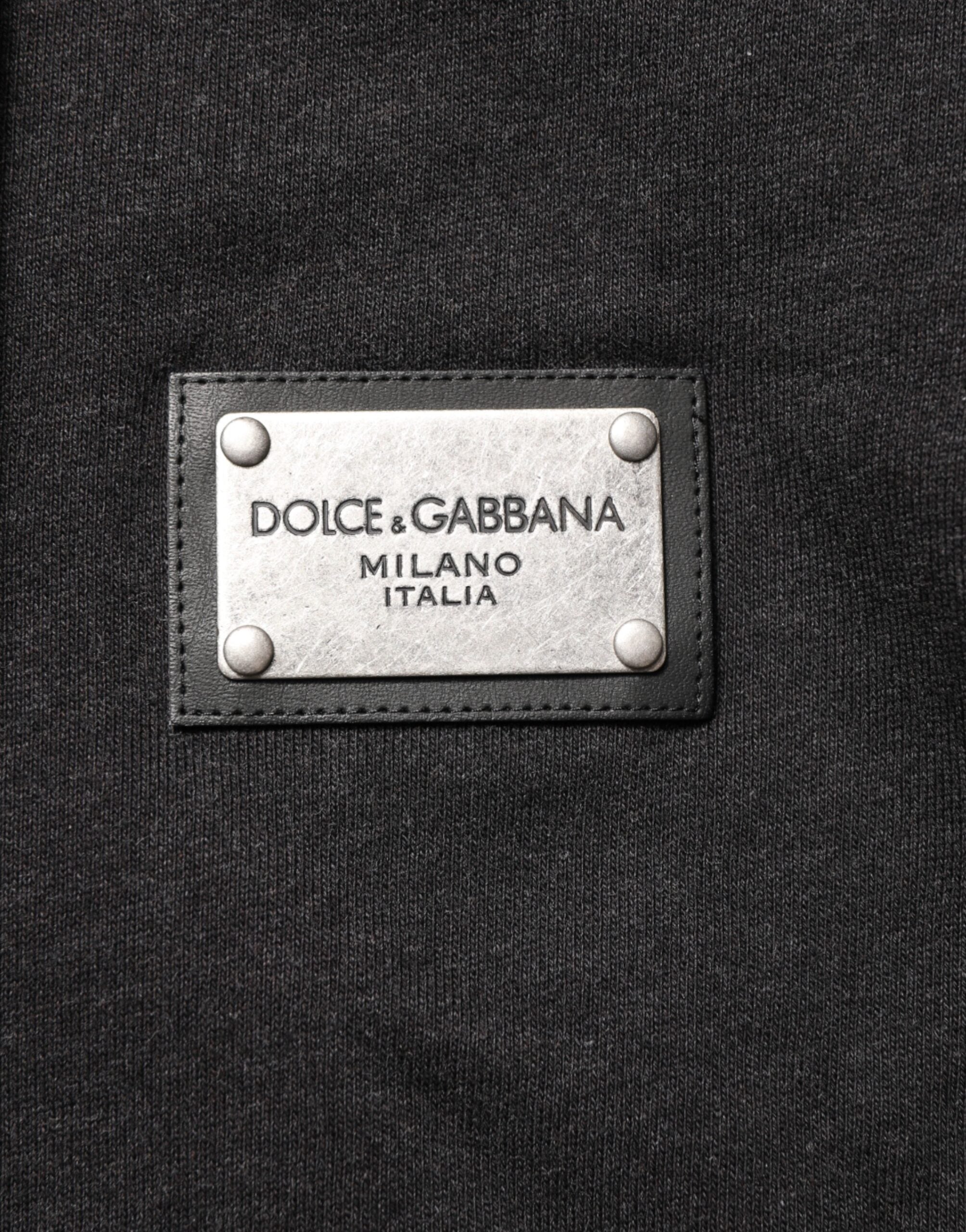 Dolce & Gabbana Black Logo Full Zip Hooded Sweatshirt Pullover-8