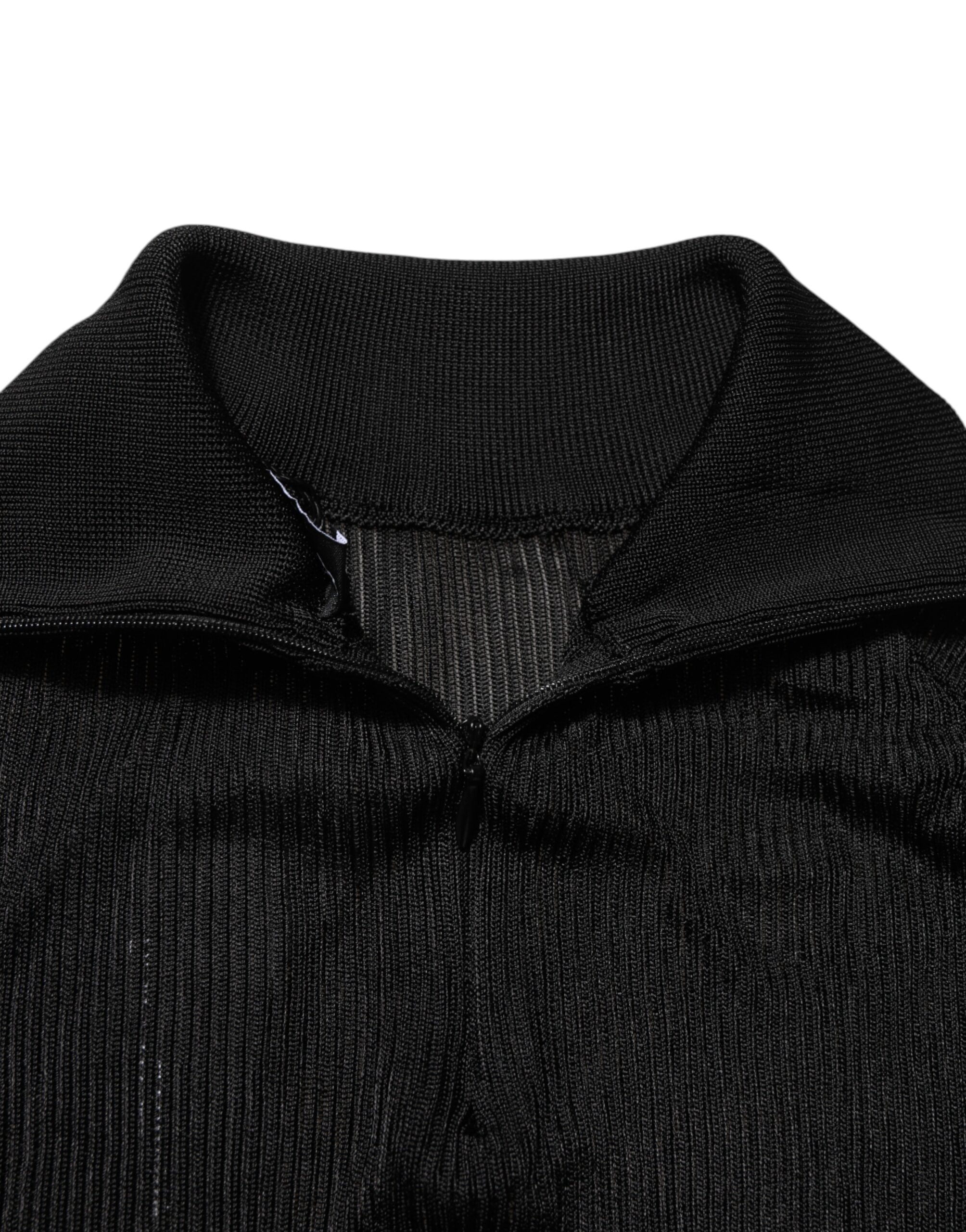 Dolce & Gabbana Black Viscose Turtleneck Sweater-7