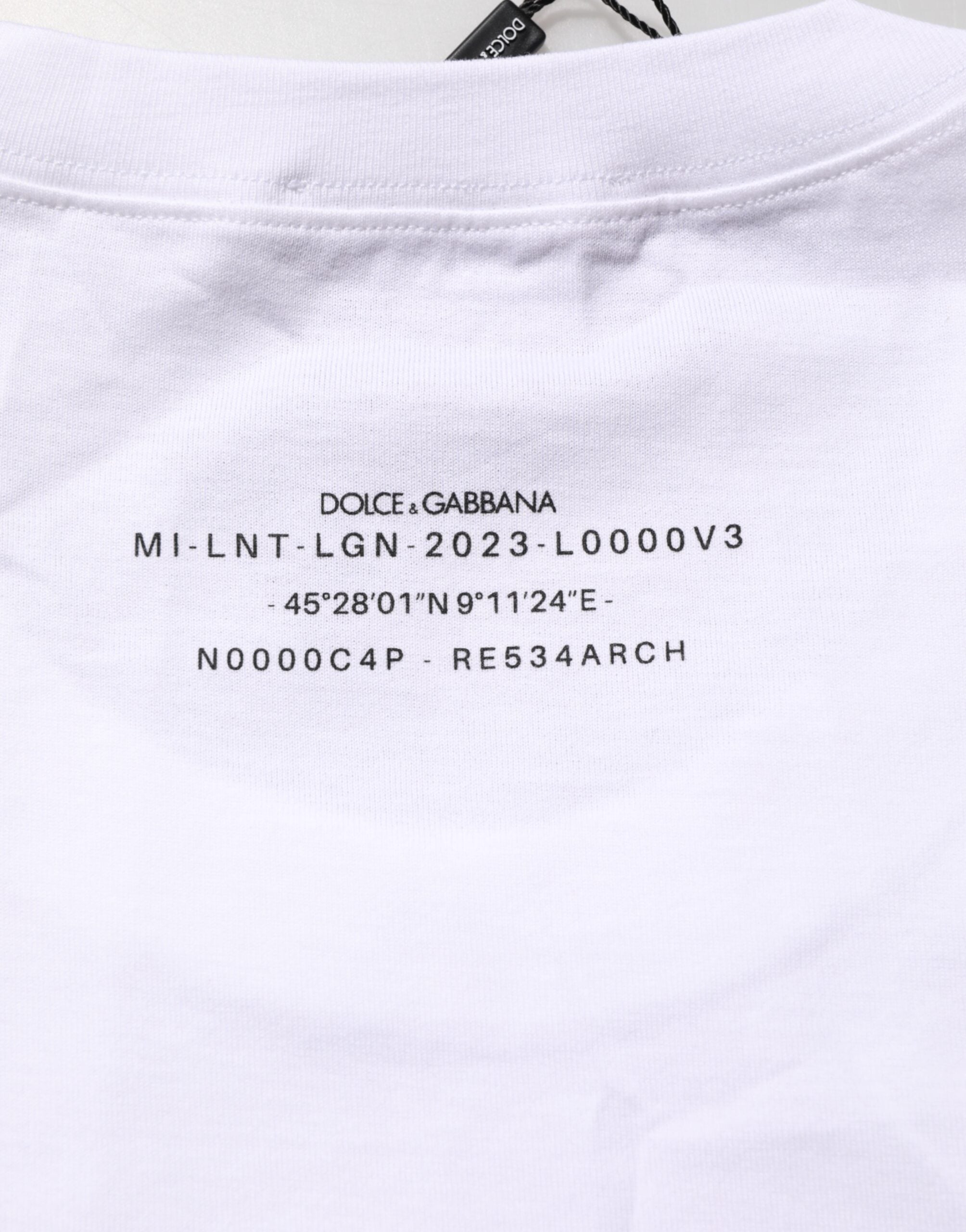 Dolce & Gabbana Weißes ärmelloses bedrucktes Tank-T-Shirt aus Baumwolle-7