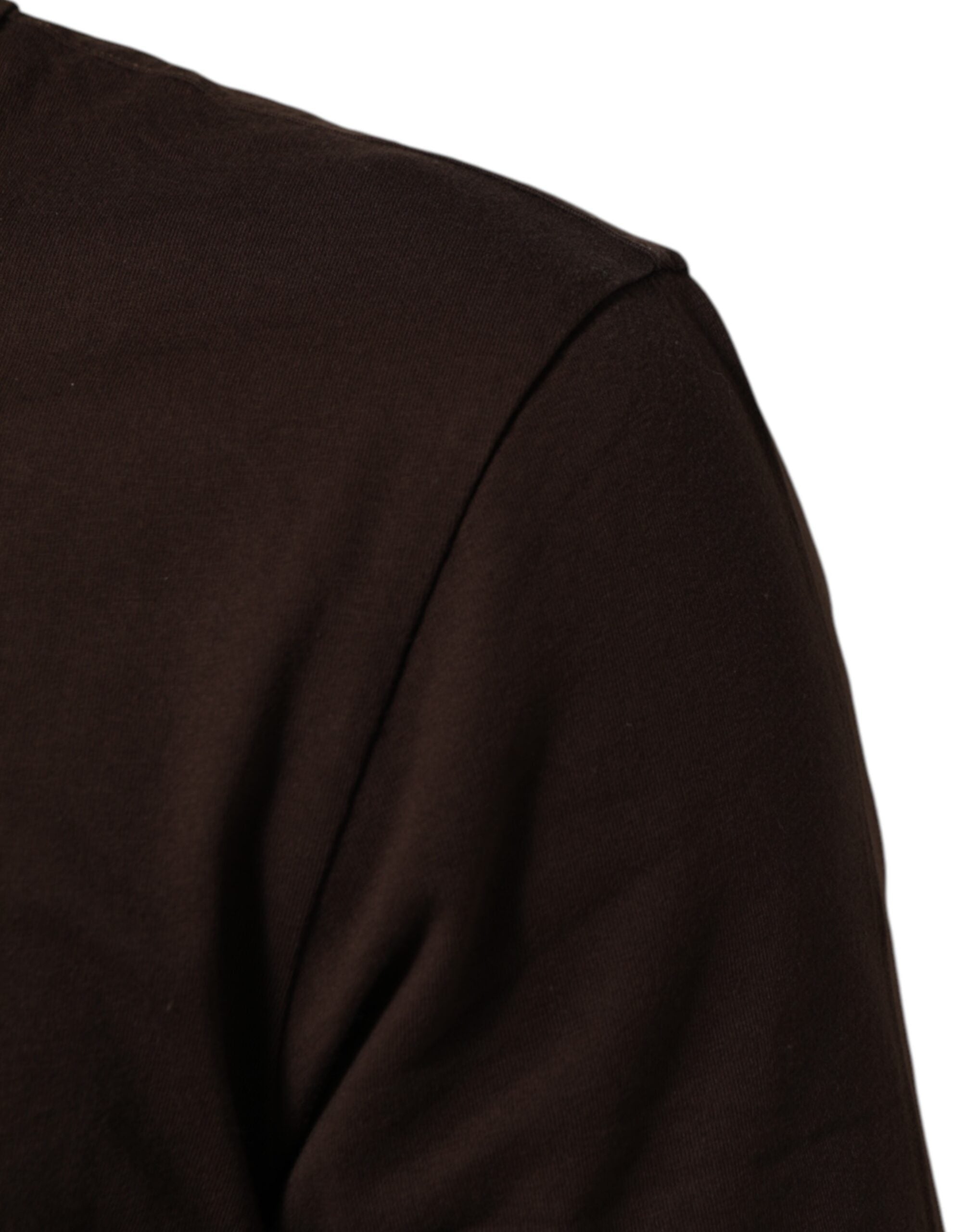 Dolce & Gabbana Braunes Münzlorbeer-T-Shirt mit Rundhalsausschnitt für Männer-6