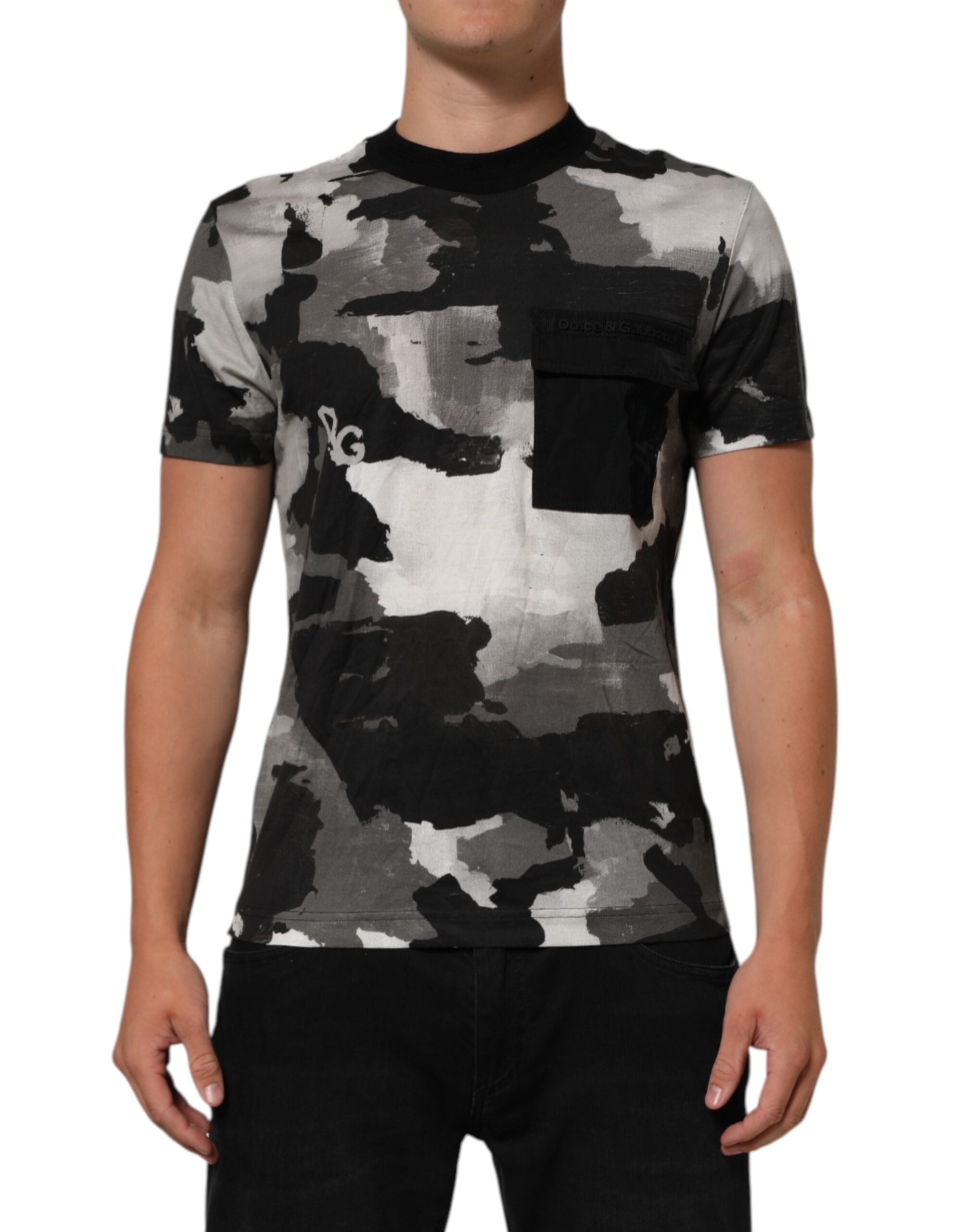 Dolce & Gabbana Multicolor Camouflage Men's Short Sleeve T-Shirt-1