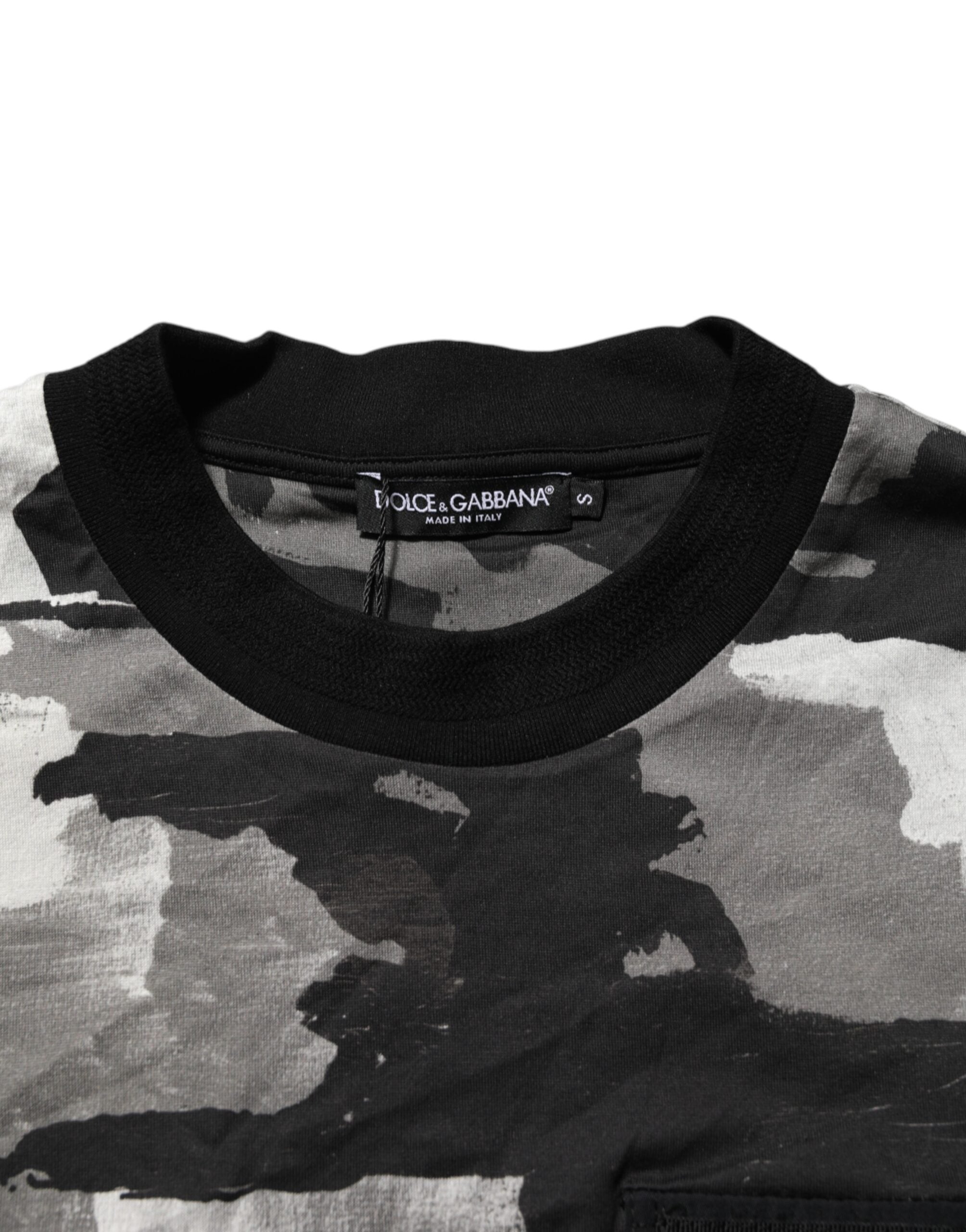 Dolce & Gabbana Multicolor Camouflage Men's Short Sleeve T-Shirt-7