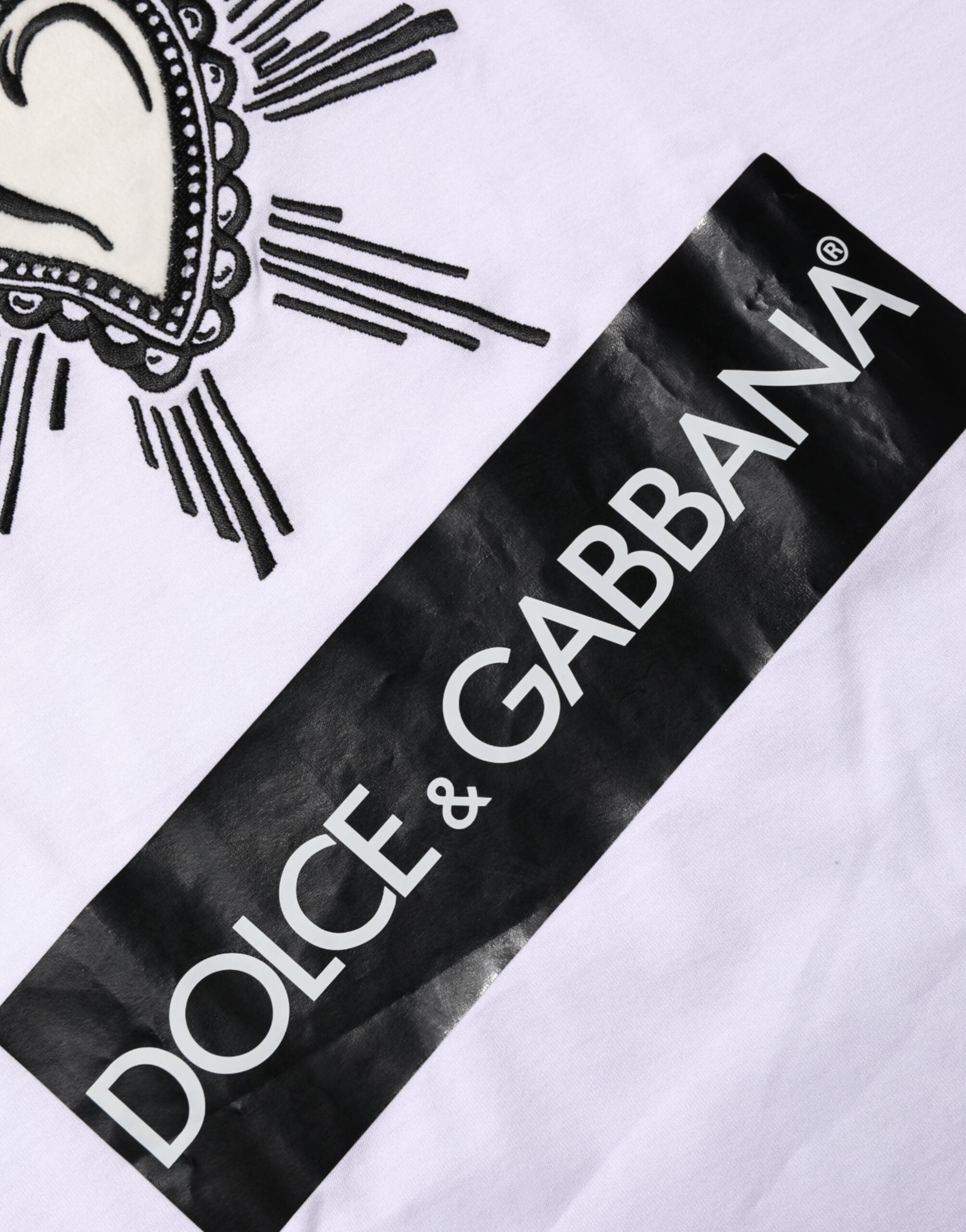 Dolce & Gabbana White Sacred Heart Short Sleeve T-Shirt for Men-8